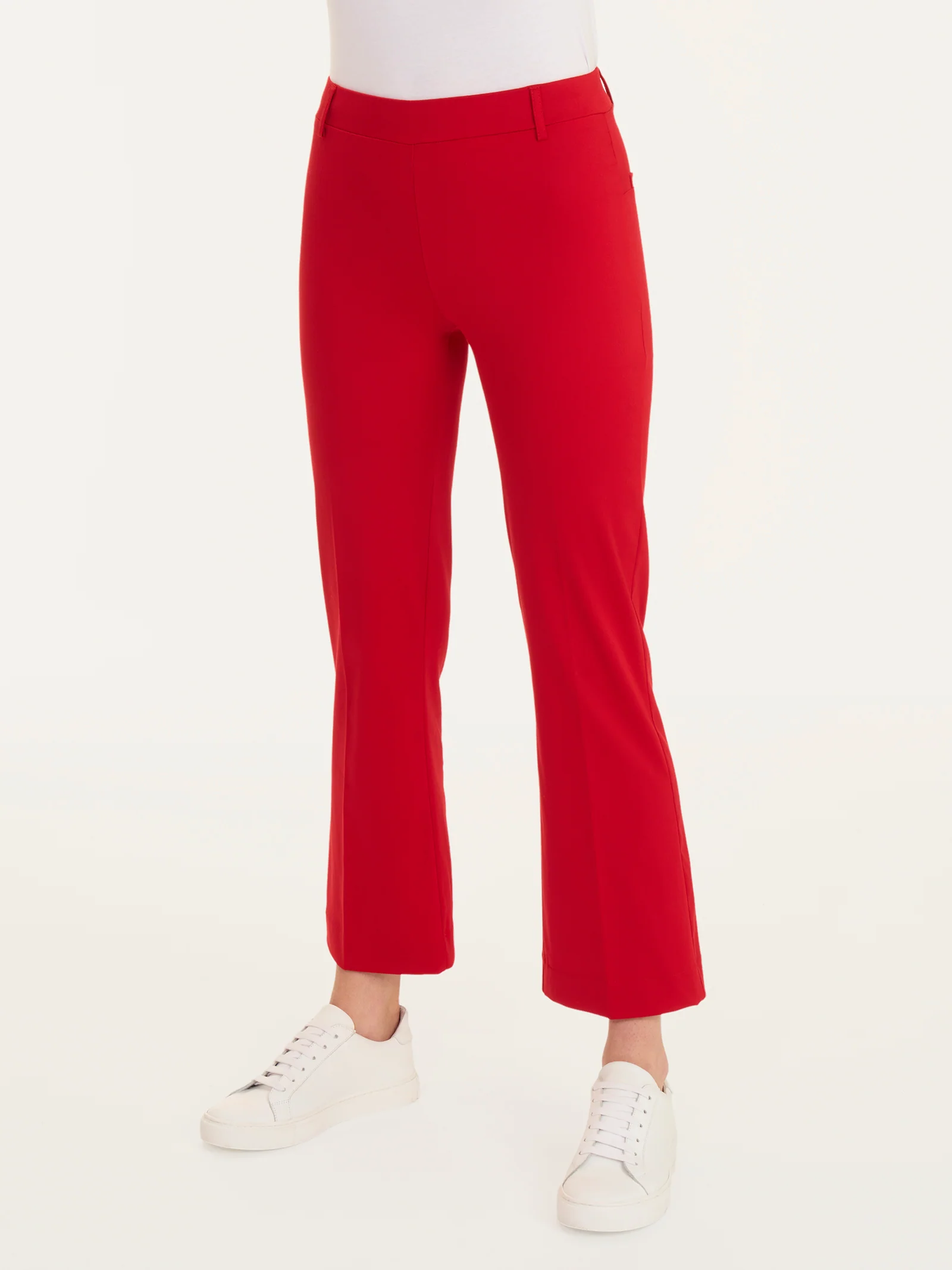 Pantalone flare alla caviglia in Satin Power - Salsa - Image 5