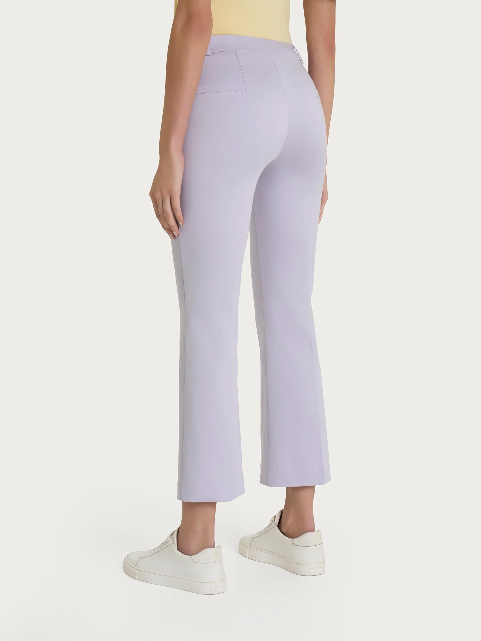 Pantalone flare alla caviglia in Satin Power - Thistle - Image 2