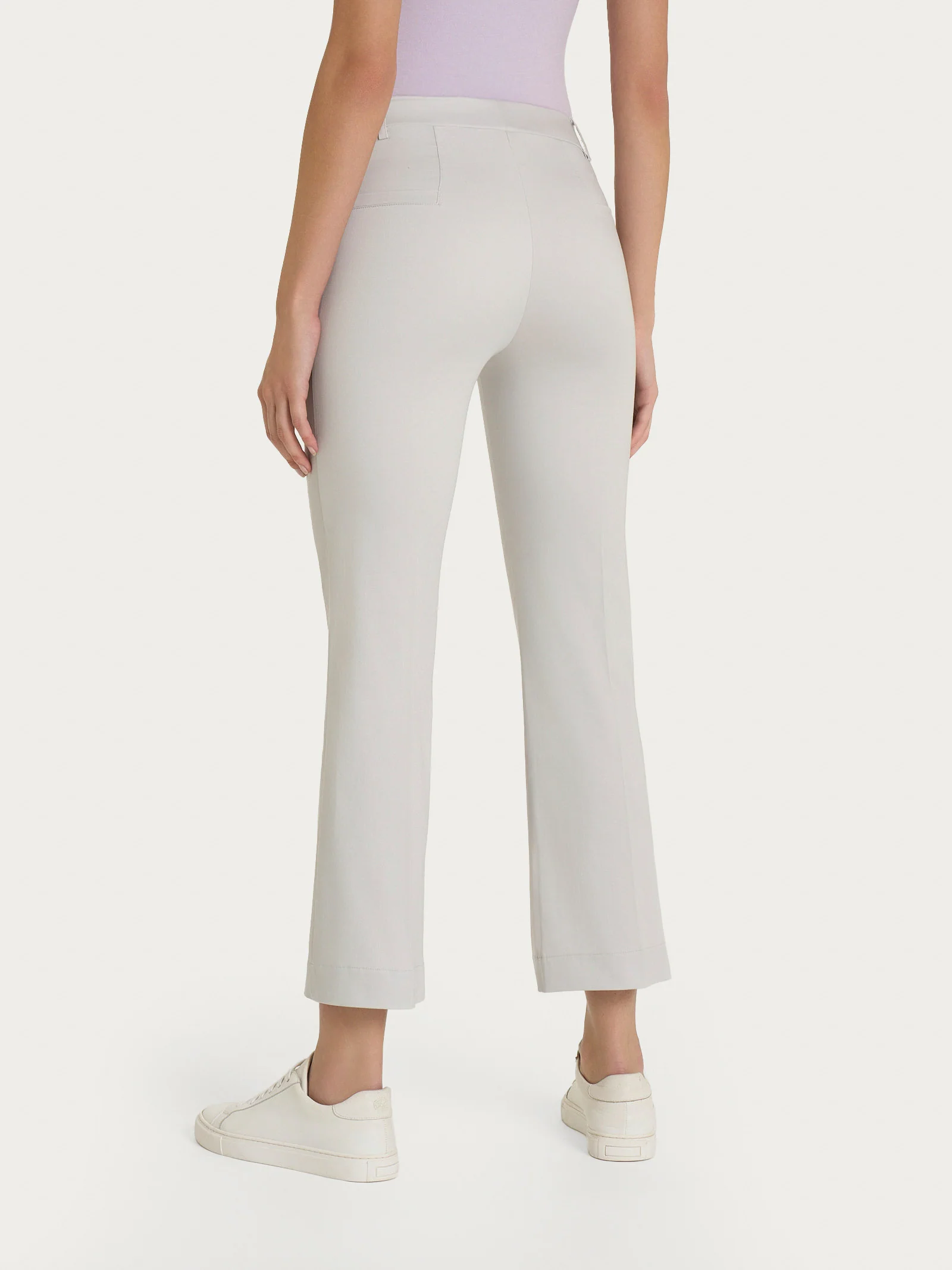 Pantalone flare alla caviglia in Satin Power - Dawn Blue - Image 2