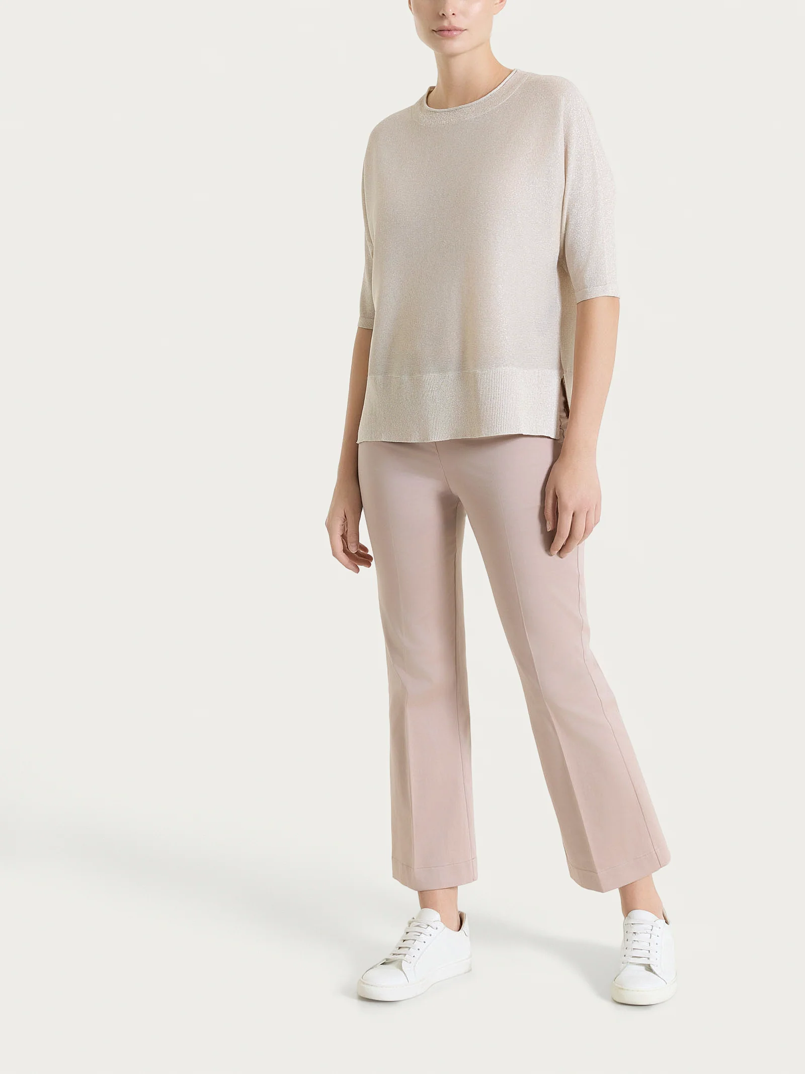 Pantalone flare alla caviglia in Satin Power - Sphinx - Image 5