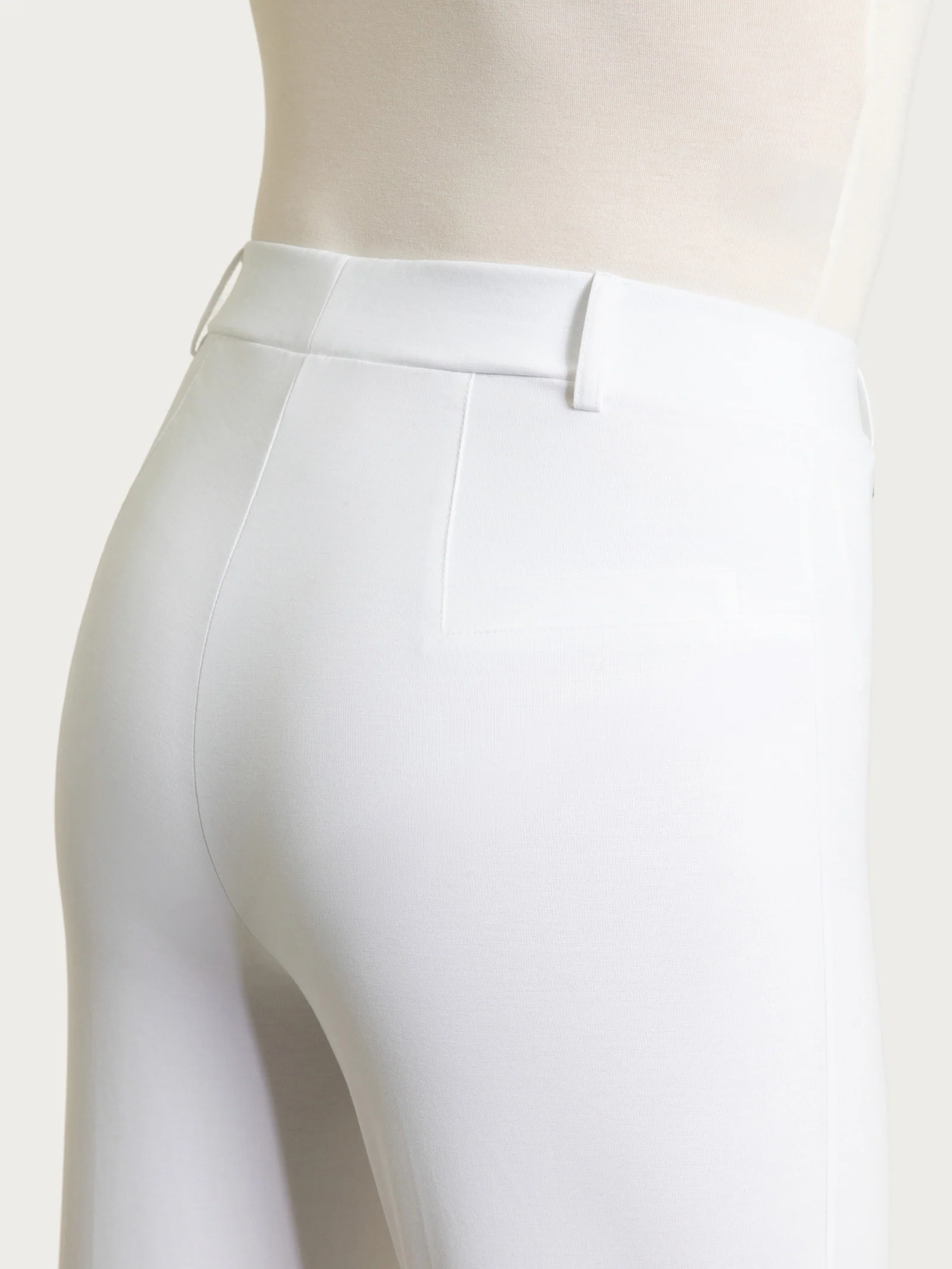 Pantalone flare in Compact Light - Bianco - Image 3