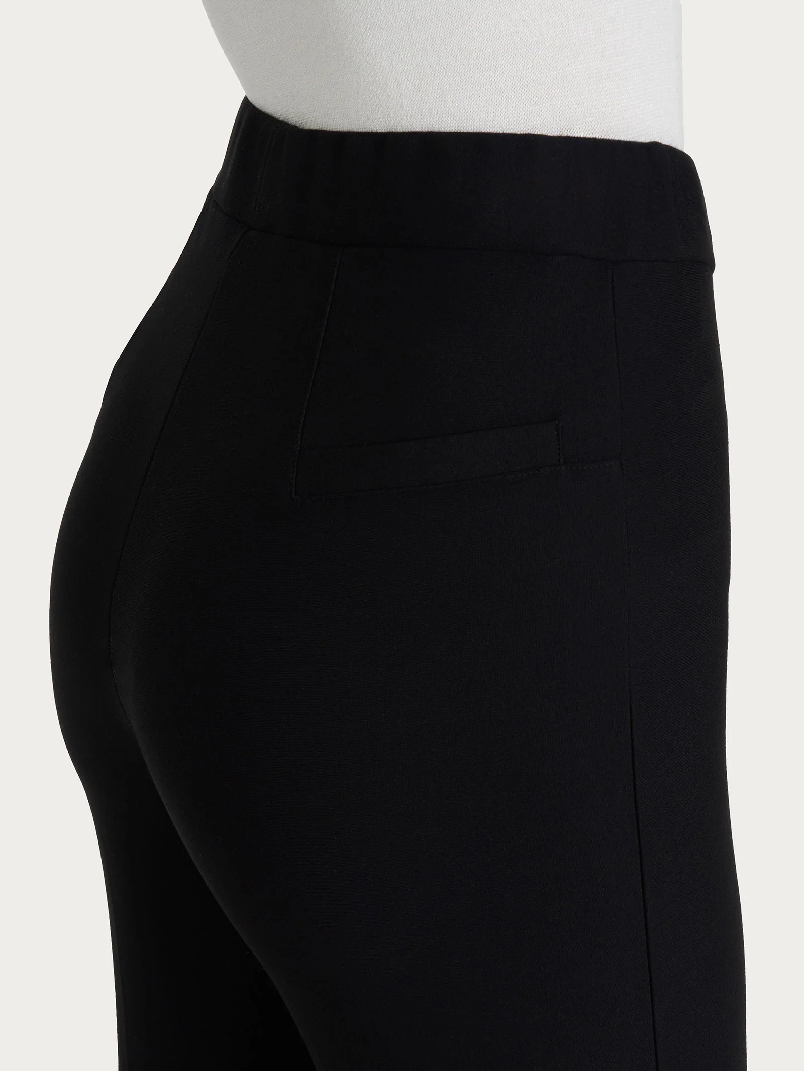 Pantalone flare in tessuto Compact - Nero - Image 3