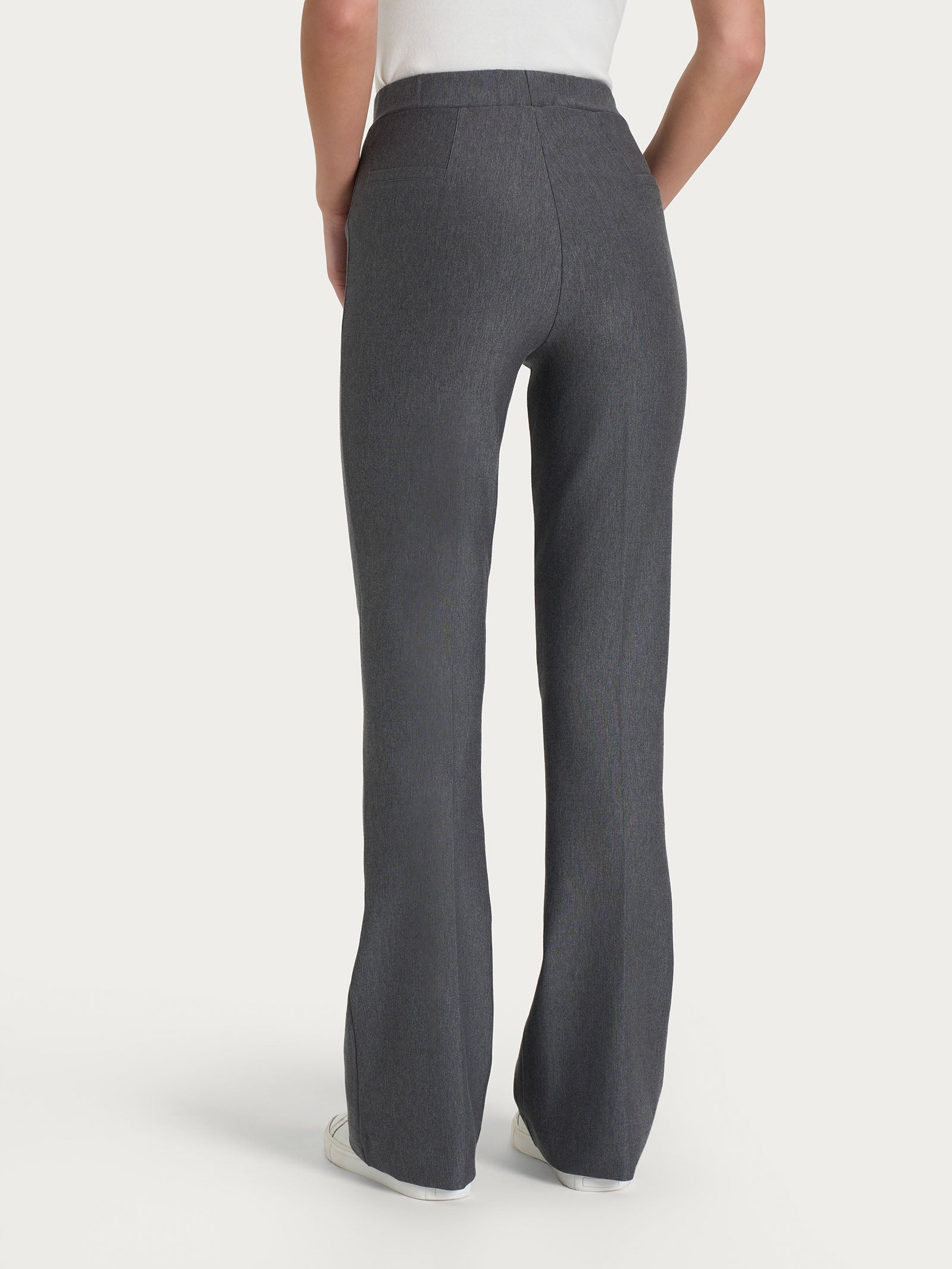 Pantalone flare in tessuto Compact - Ardesia Mel. - Image 2