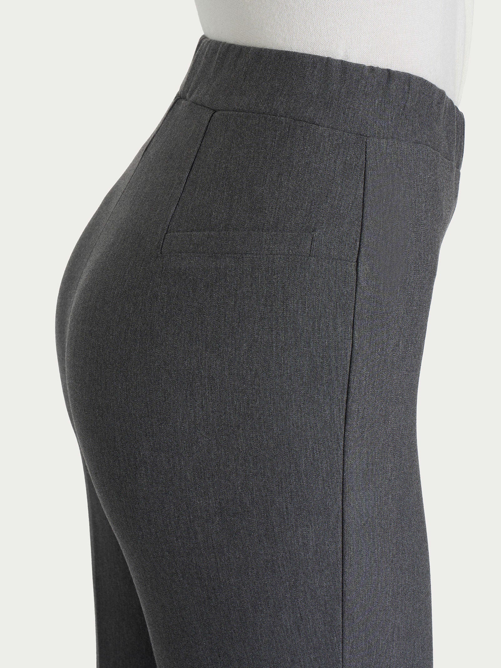 Pantalone flare in tessuto Compact - Ardesia Mel. - Image 3