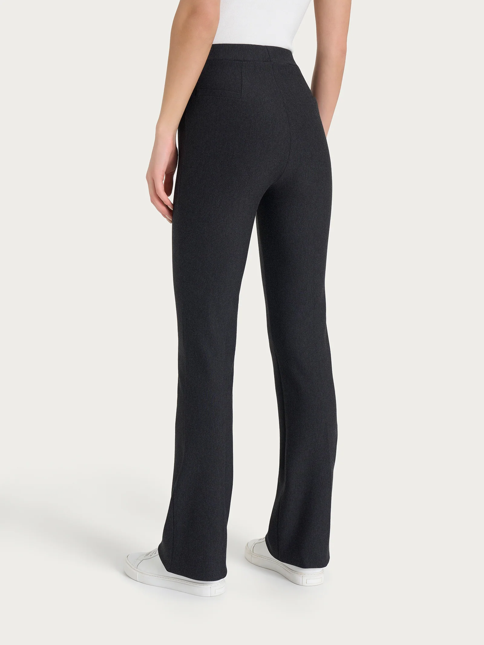 Pantalone flare in tessuto Compact - Oscuro Mel. - Image 2