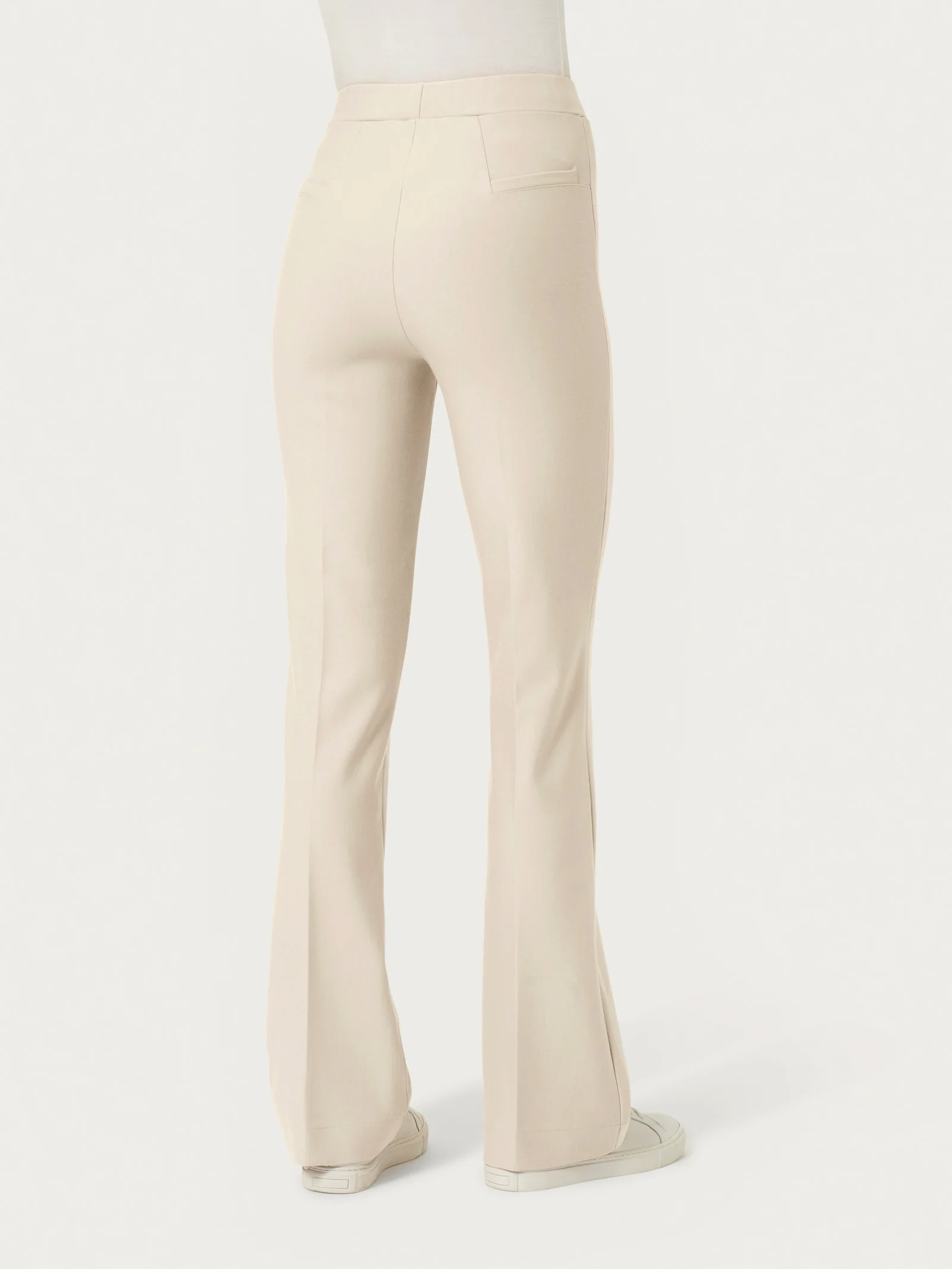Pantalone flare in tessuto Compact - Champignon - Image 2