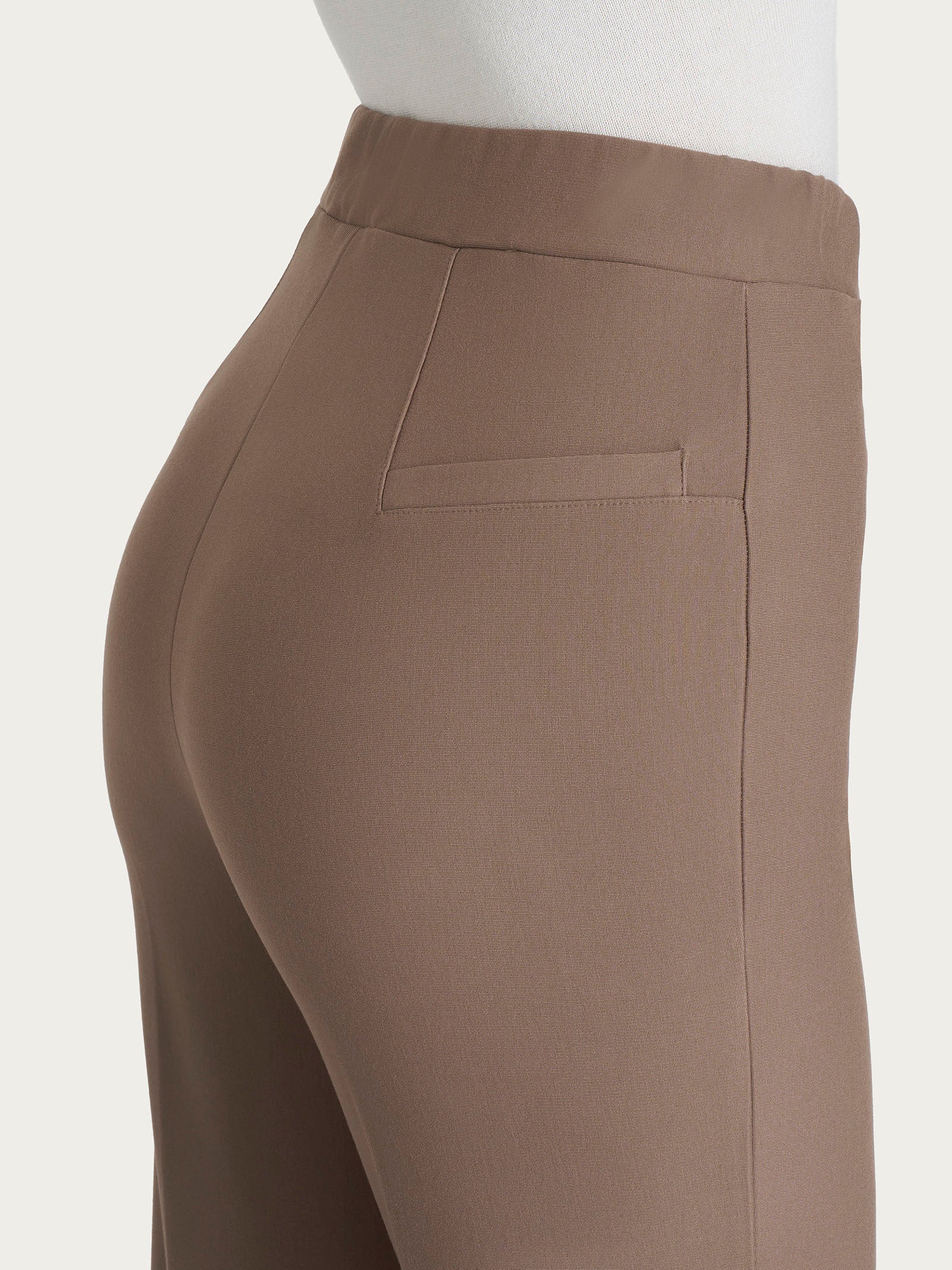Pantalone flare in tessuto Compact - Pine Bark - Image 3