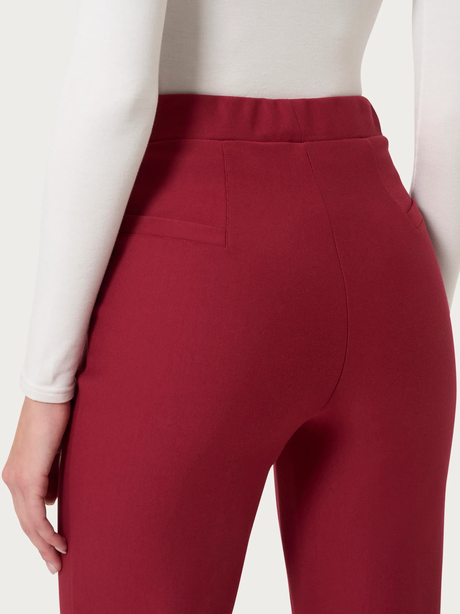 Pantalone flare in tessuto Compact - Tibetan Red - Image 3