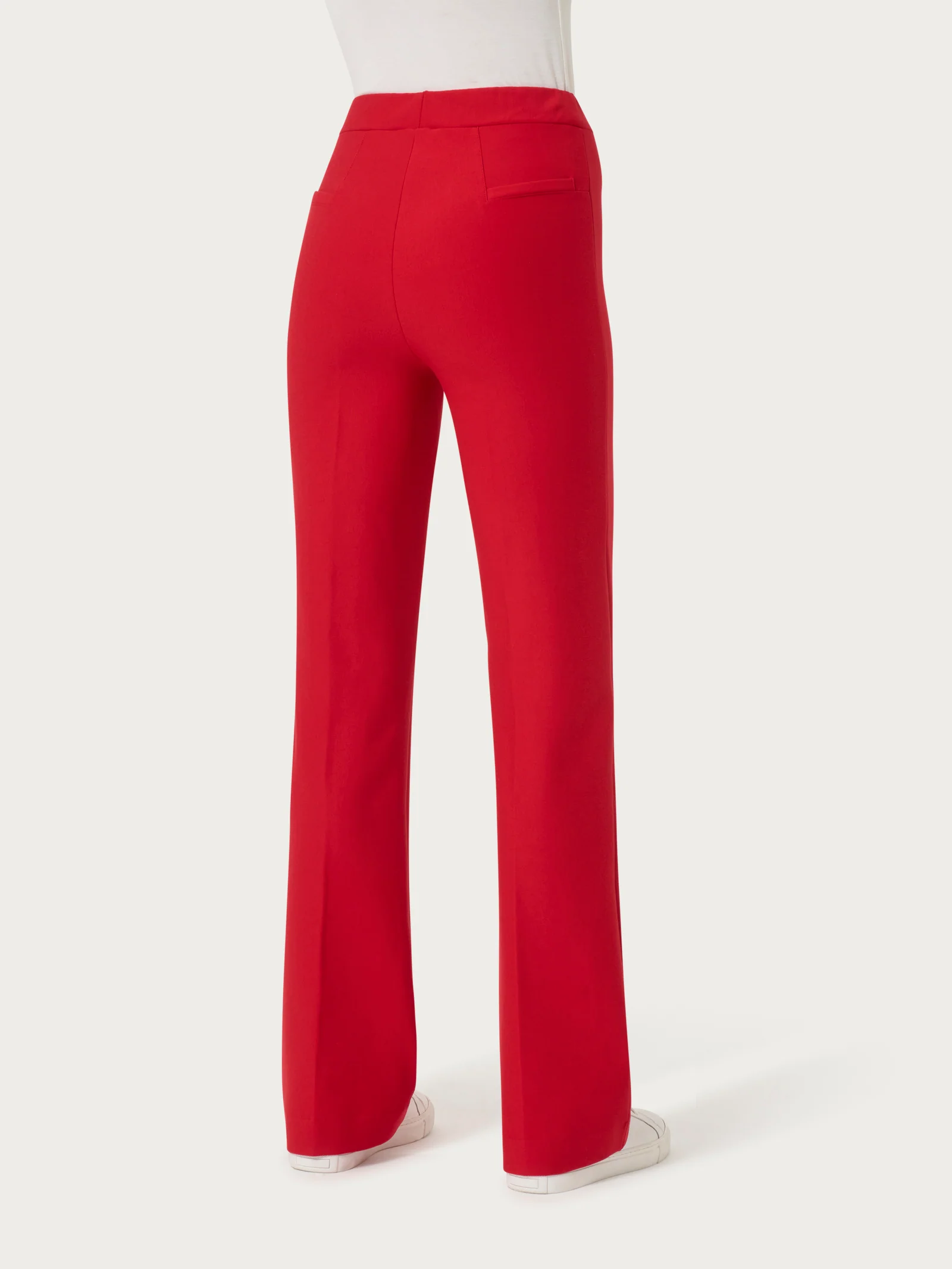 Pantalone flare in tessuto Compact - Salsa - Image 2