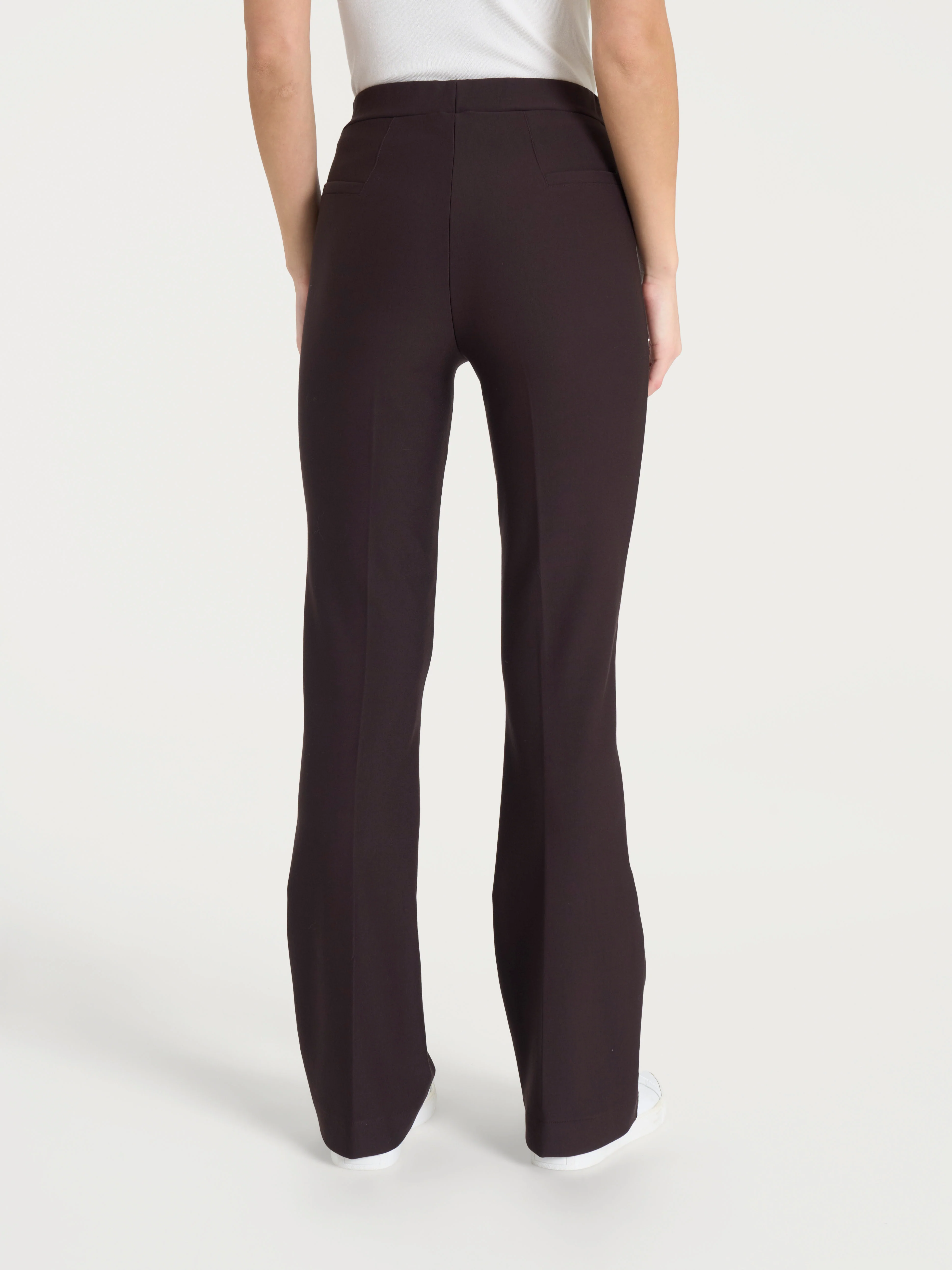 Pantalone flare in tessuto Compact - Chocolate Torte - Image 2