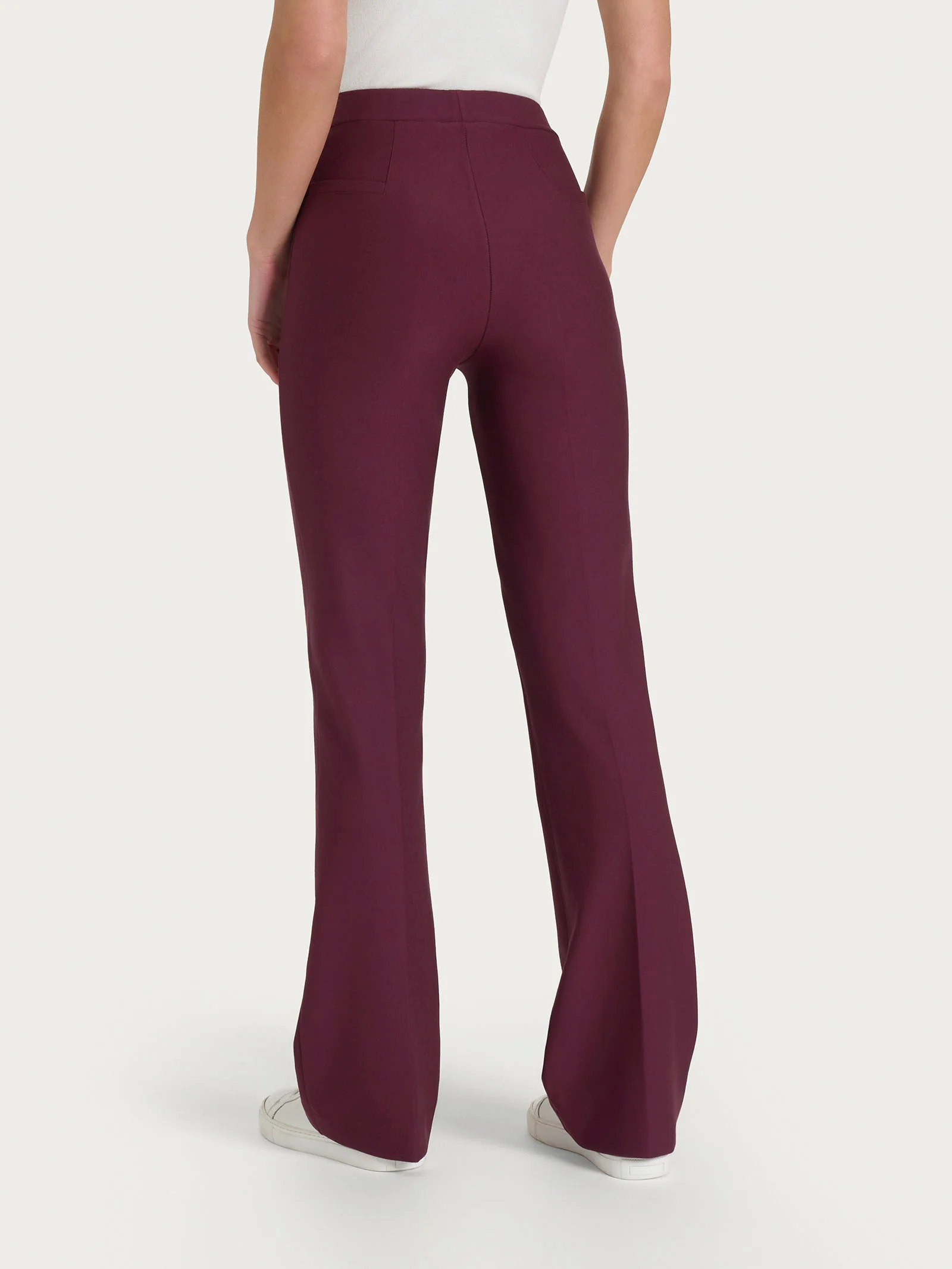 Pantalone flare in tessuto Compact - Fig - Image 2