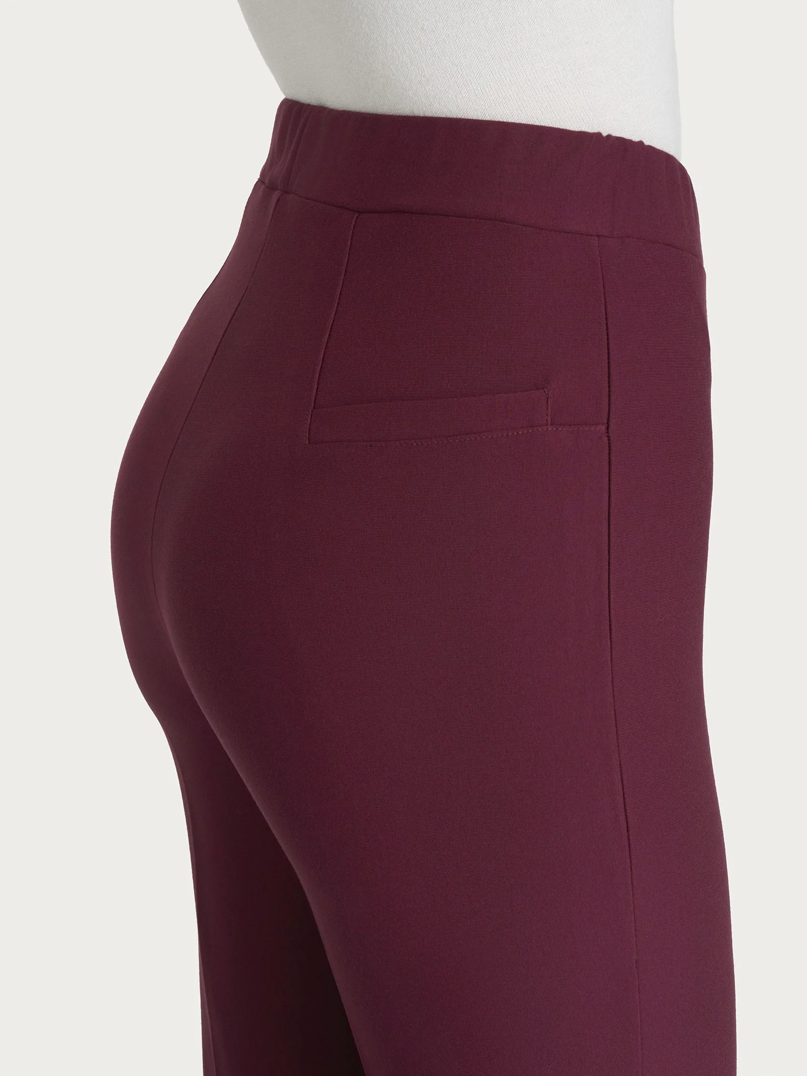Pantalone flare in tessuto Compact - Fig - Image 3