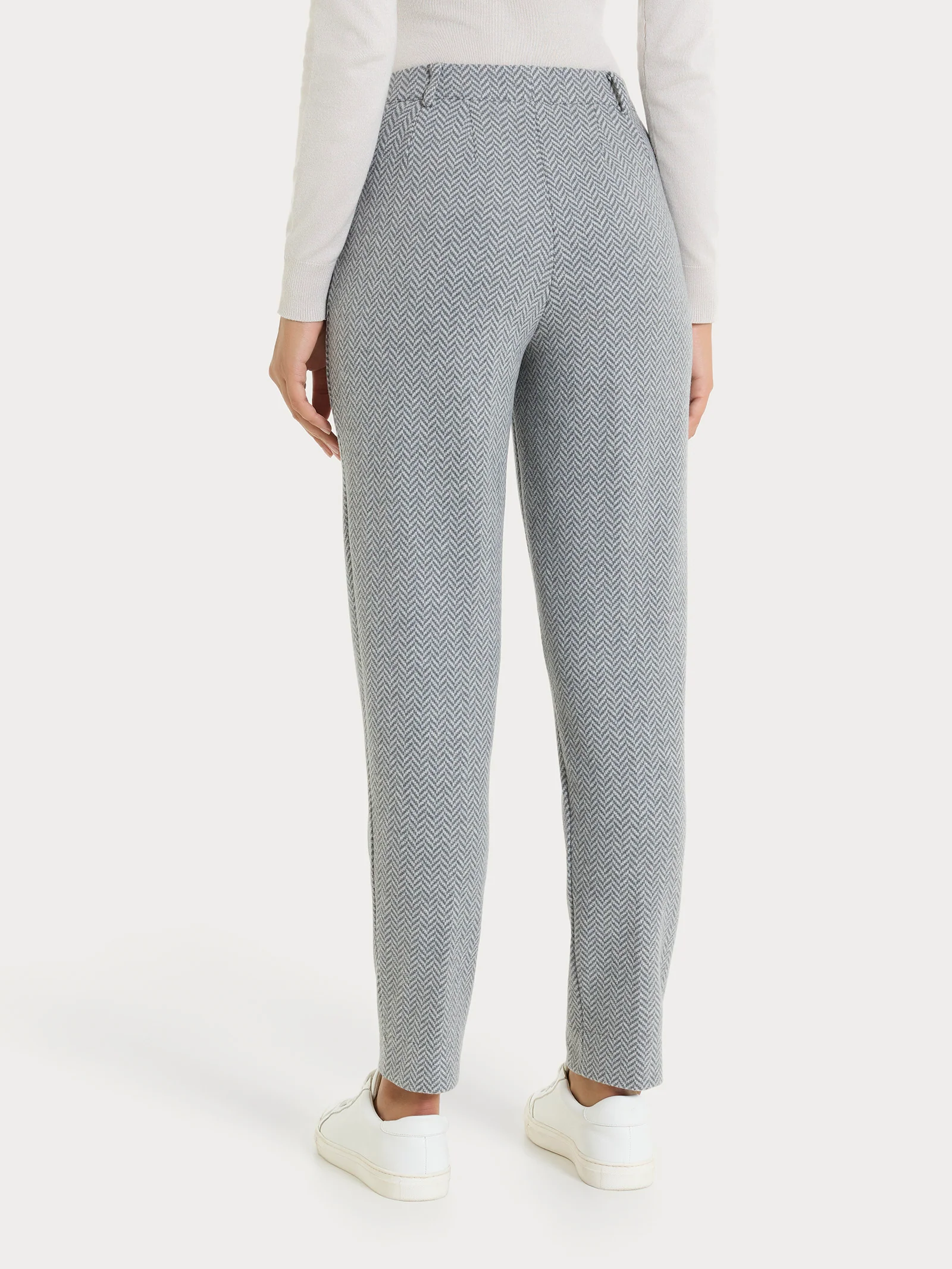 Pantalone in fantasia chino slim con tasche in Eco Jacquard - Fant.Grigio Mel. - Image 3