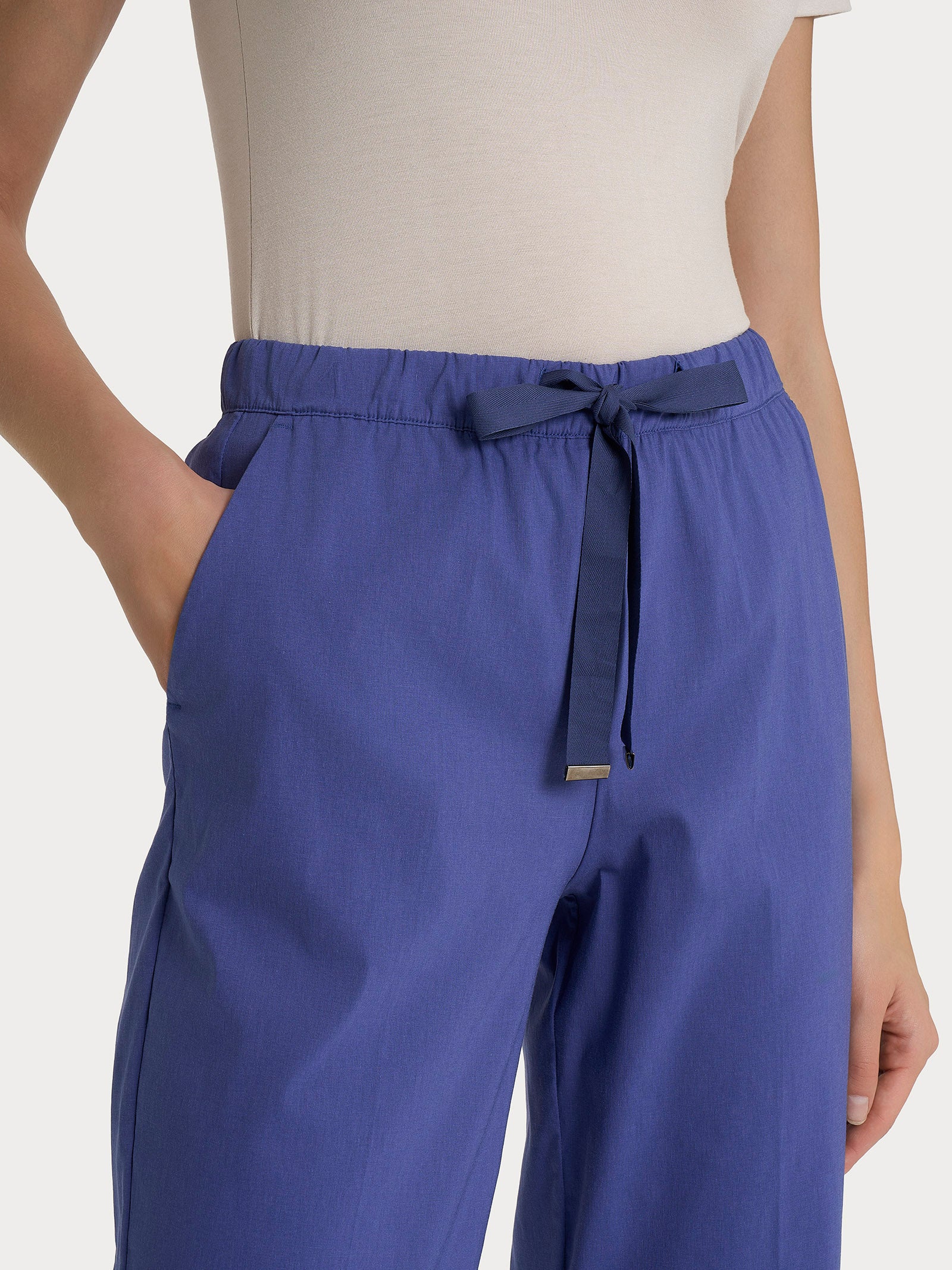 Pantalone jogger con tasche in Super Fresh - Skipper Blue - Image 3