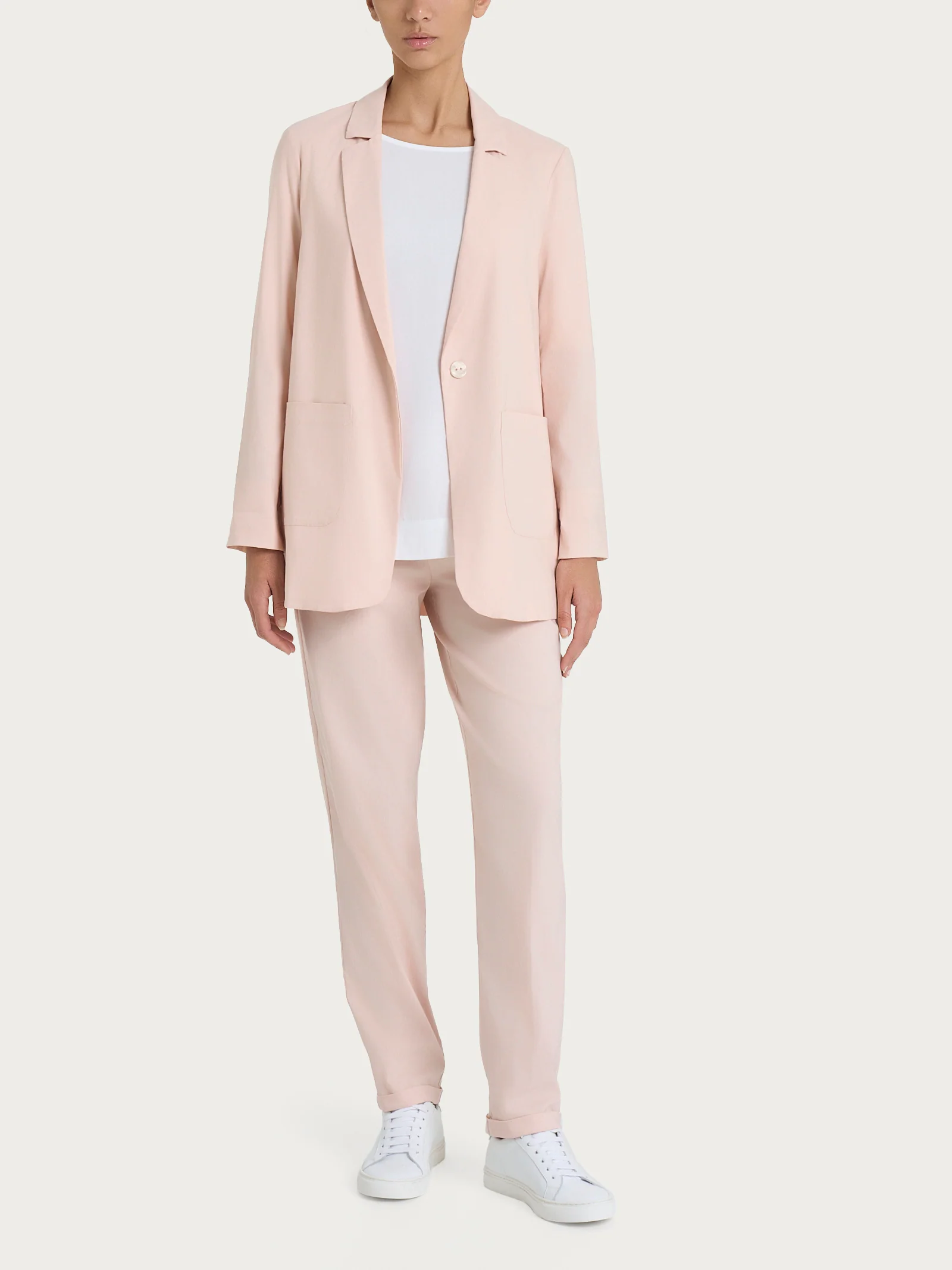 Pantalone jogger con tasche in Super Fresh - Cameo Rose - Image 4