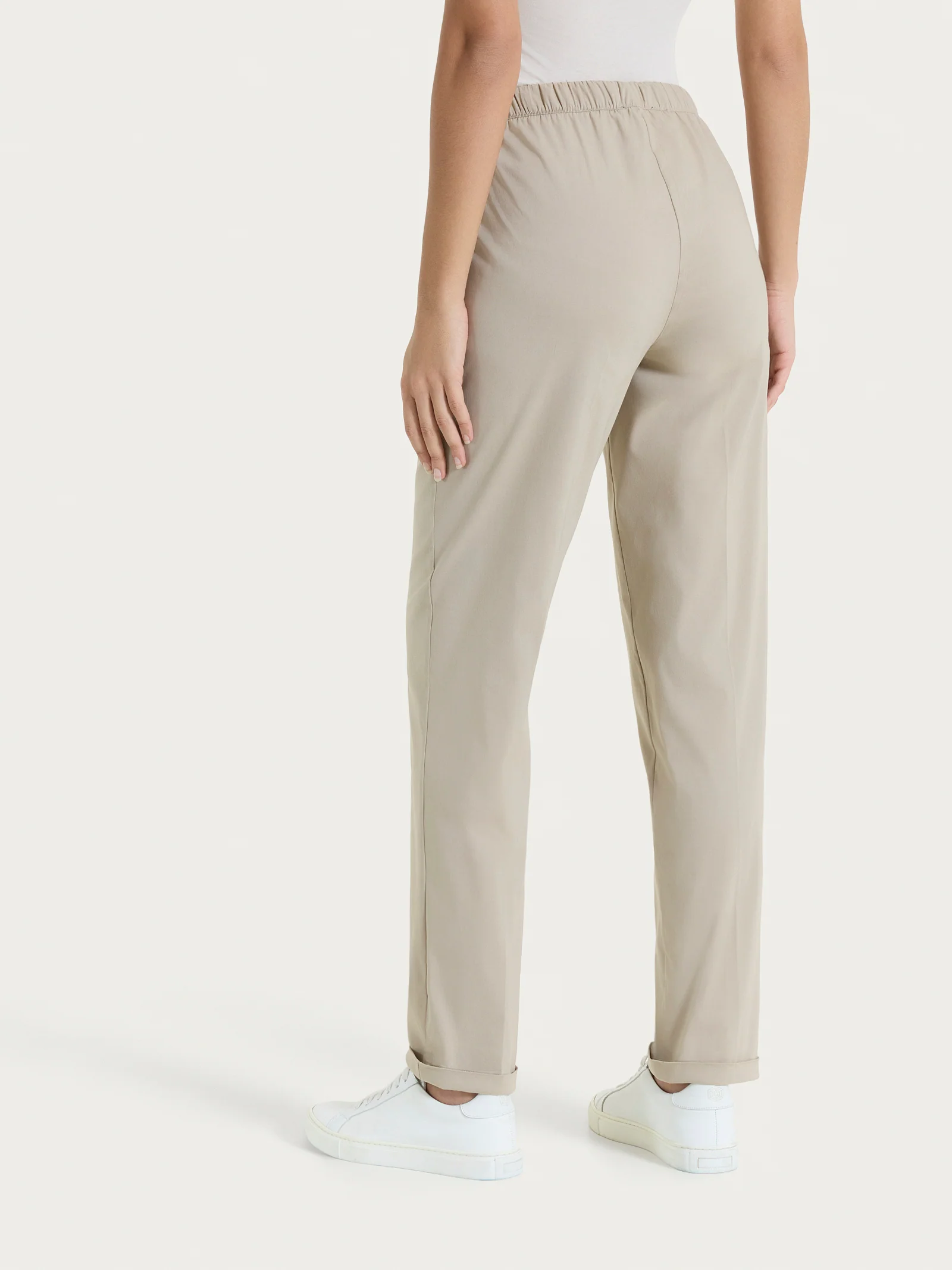 Pantalone jogger con tasche in Super Fresh - Crockery - Image 4