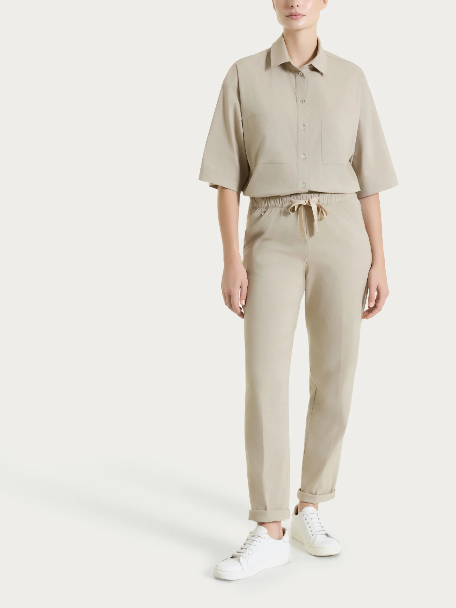 Pantalone jogger con tasche in Super Fresh - Crockery - Image 7