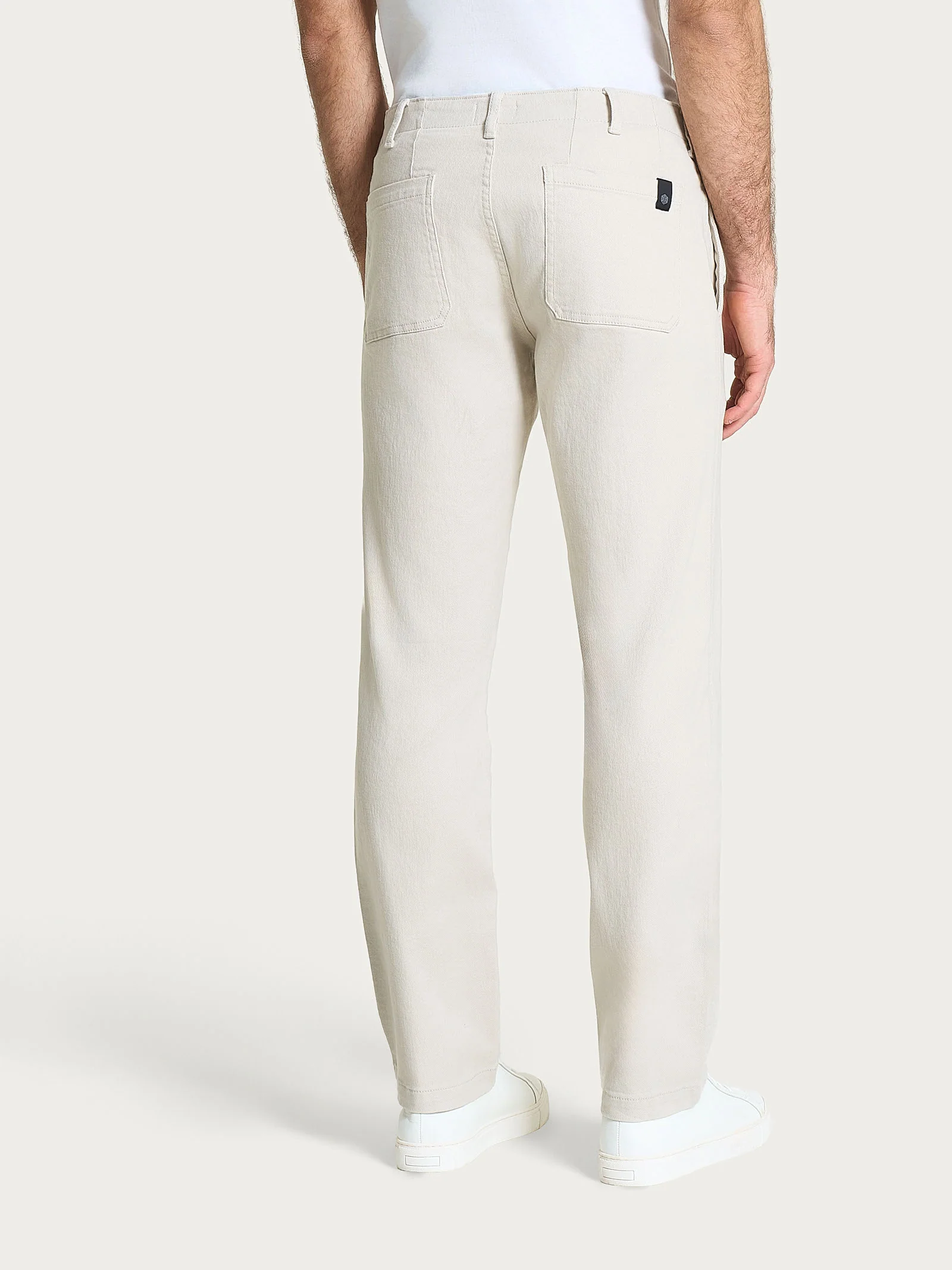 Pantalone Mariner in Raw Twill di Cotone - Champignon - Image 2