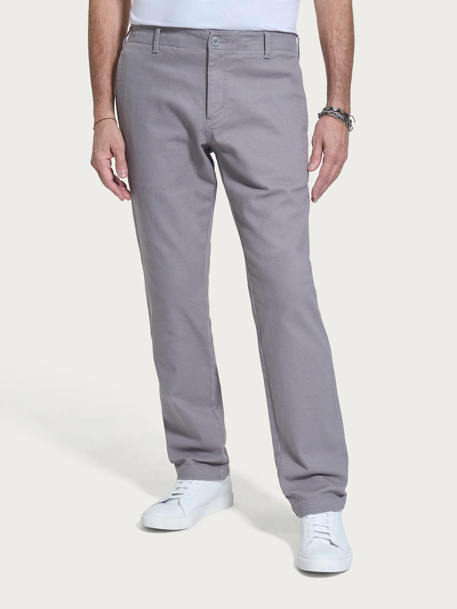 Pantalone Mariner in Raw Twill di Cotone - Pietra