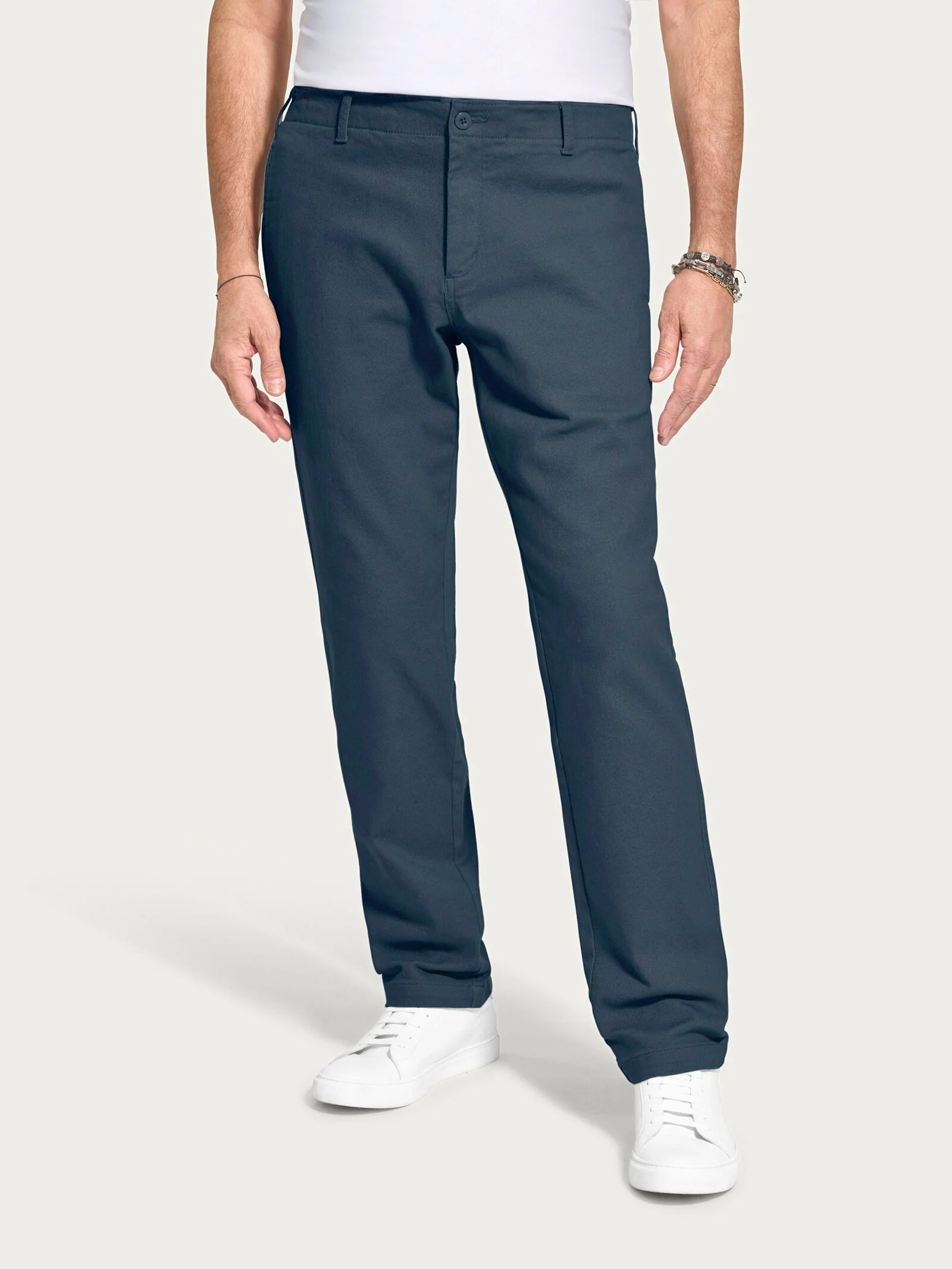 Pantalone Mariner in Raw Twill di Cotone - India Ink - Image 2