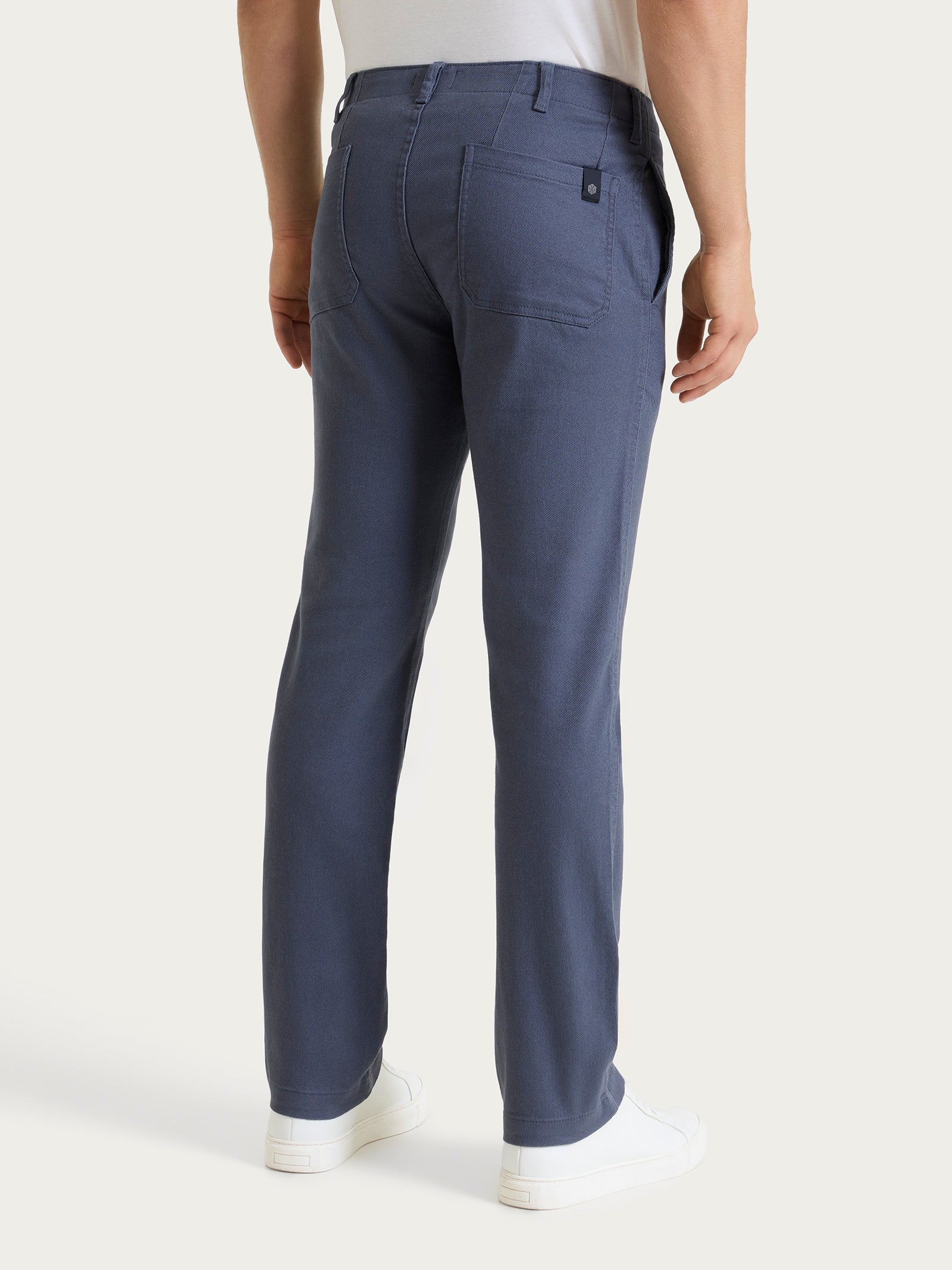 Pantalone Mariner in Raw Twill di Cotone - India Ink - Image 3