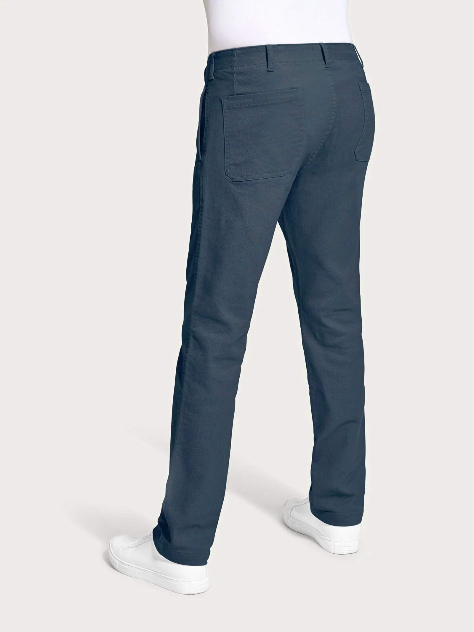 Pantalone Mariner in Raw Twill di Cotone - India Ink - Image 4