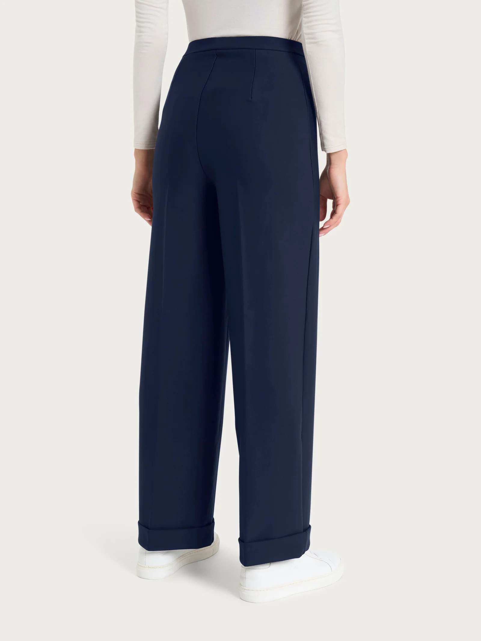 Pantalone modellante alla caviglia in tessuto compact - Persia - Image 2