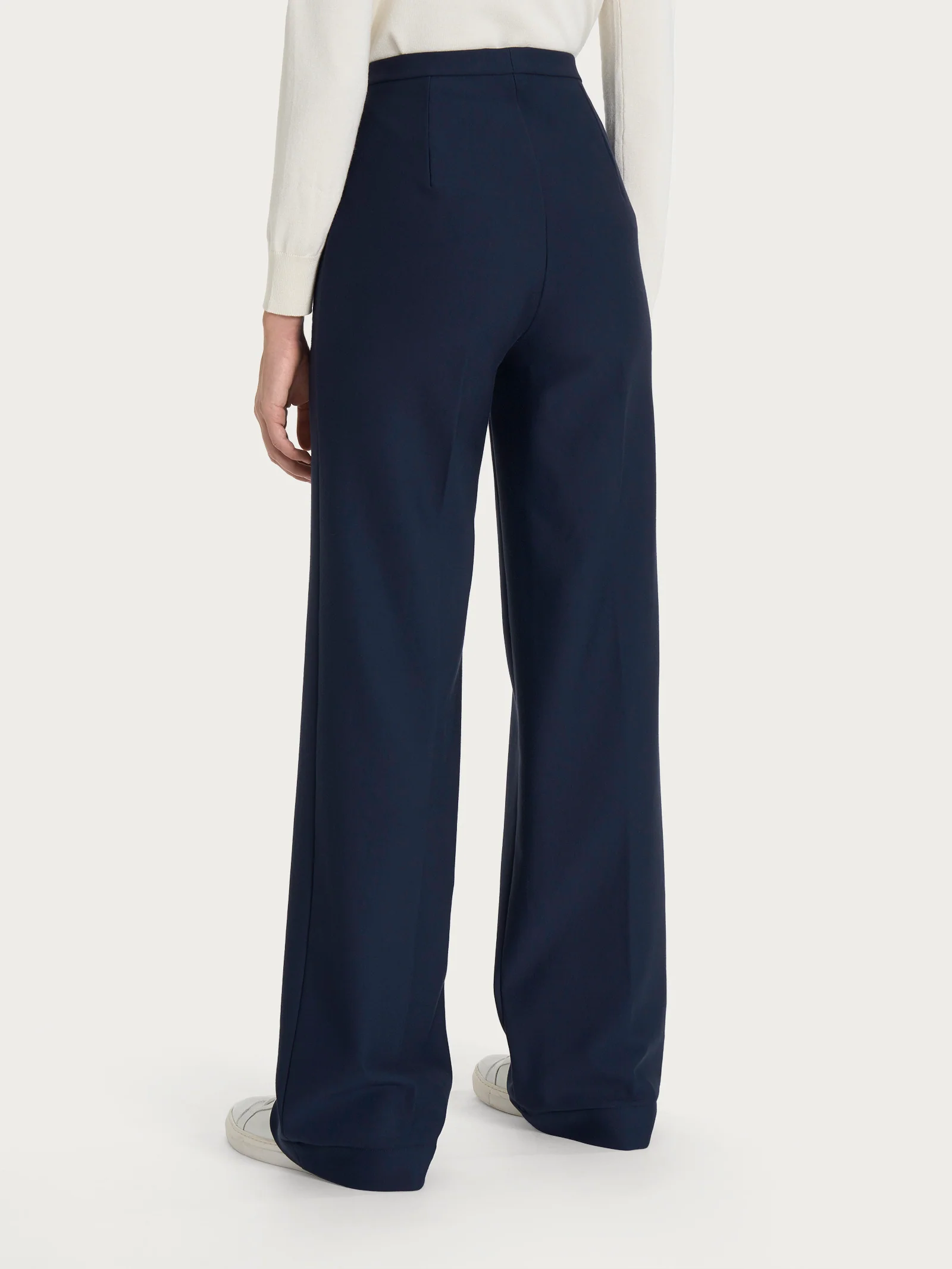 Pantalone modellante ampio in tessuto compact - Persia - Image 2