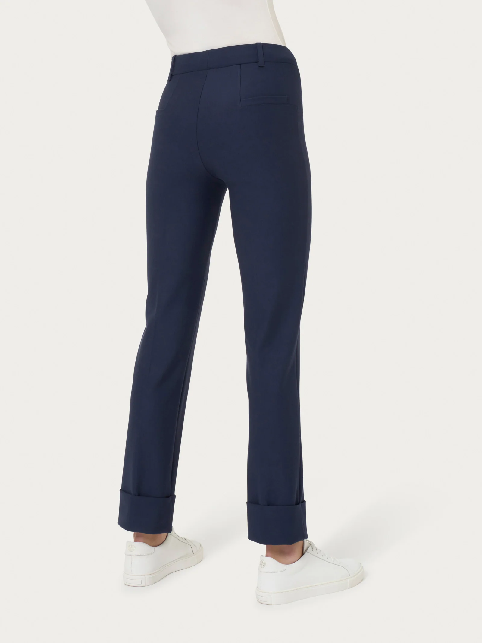 Pantalone slim dritto in Compact - Persia - Image 2