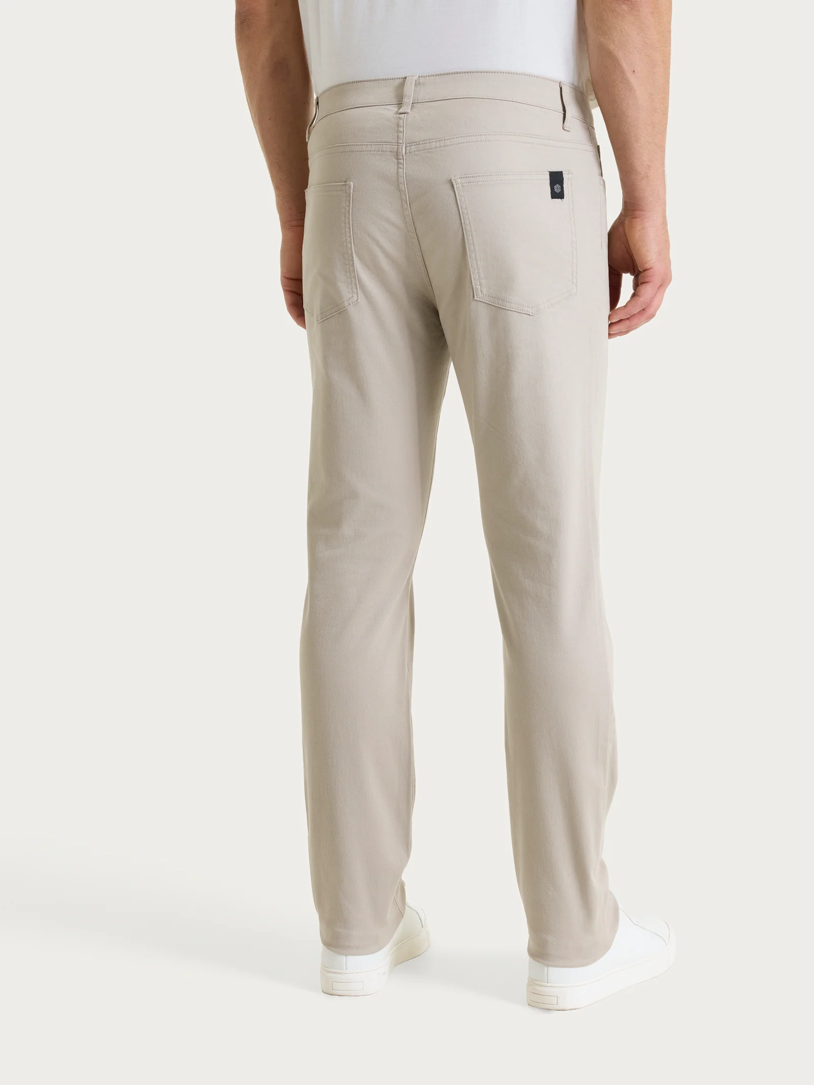 Pantaloni 5 Tasche in Twill di Eco Cotton - String - Image 2