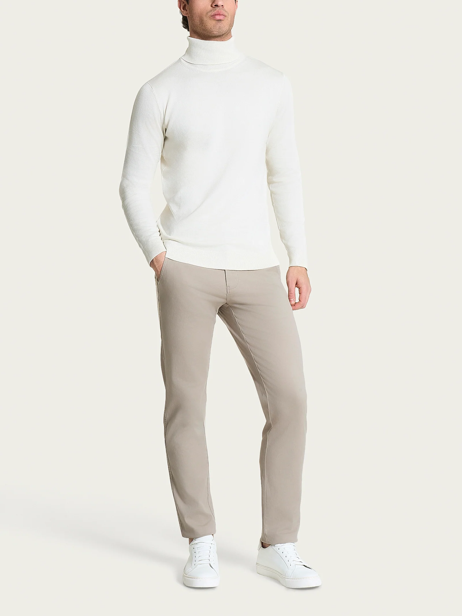 Pantaloni Chino in Twill di Eco Cotton - String - Image 4