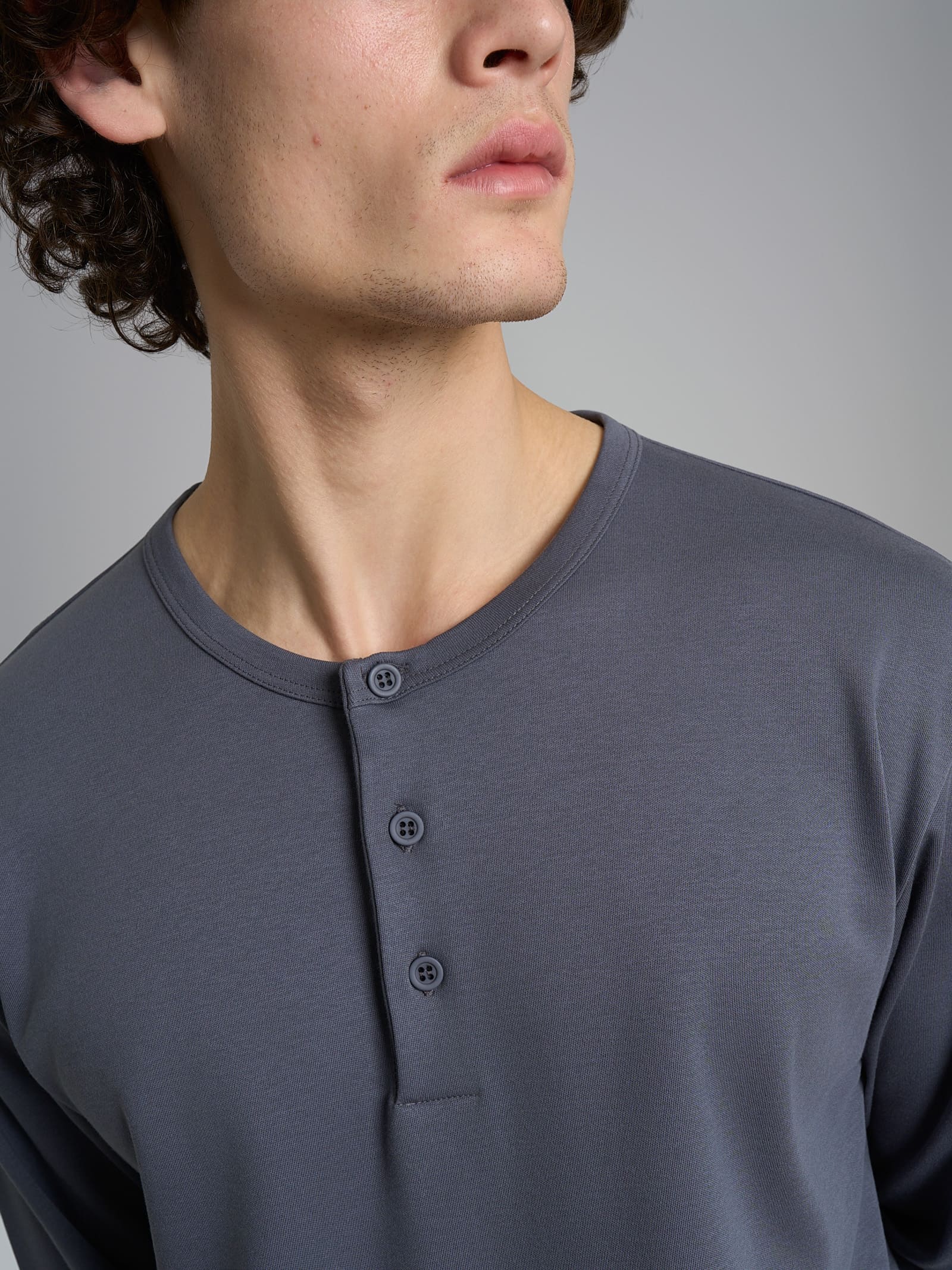 Pigiama a serafino con fantasia tartan in interlock di cotone - Fant. Turbulence Small Check - Image 4