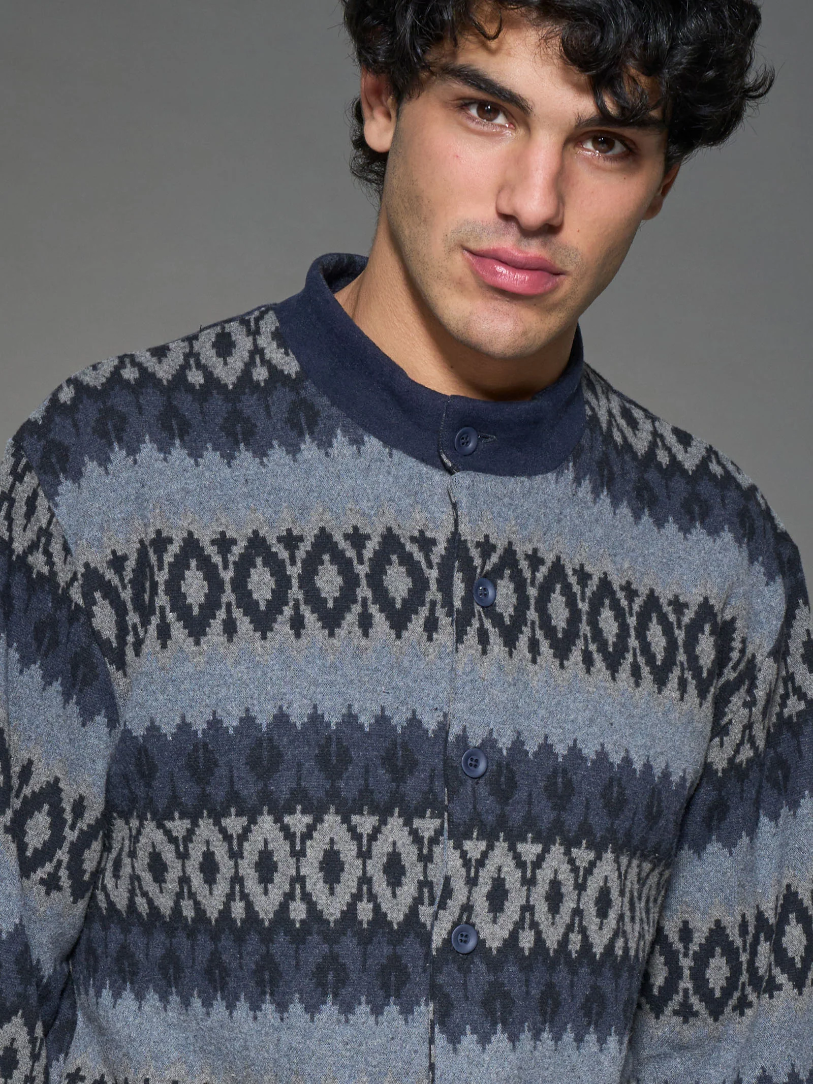 Pigiama aperto in Cotton Eco Pile - Fant.Fucile Mel. - Image 3
