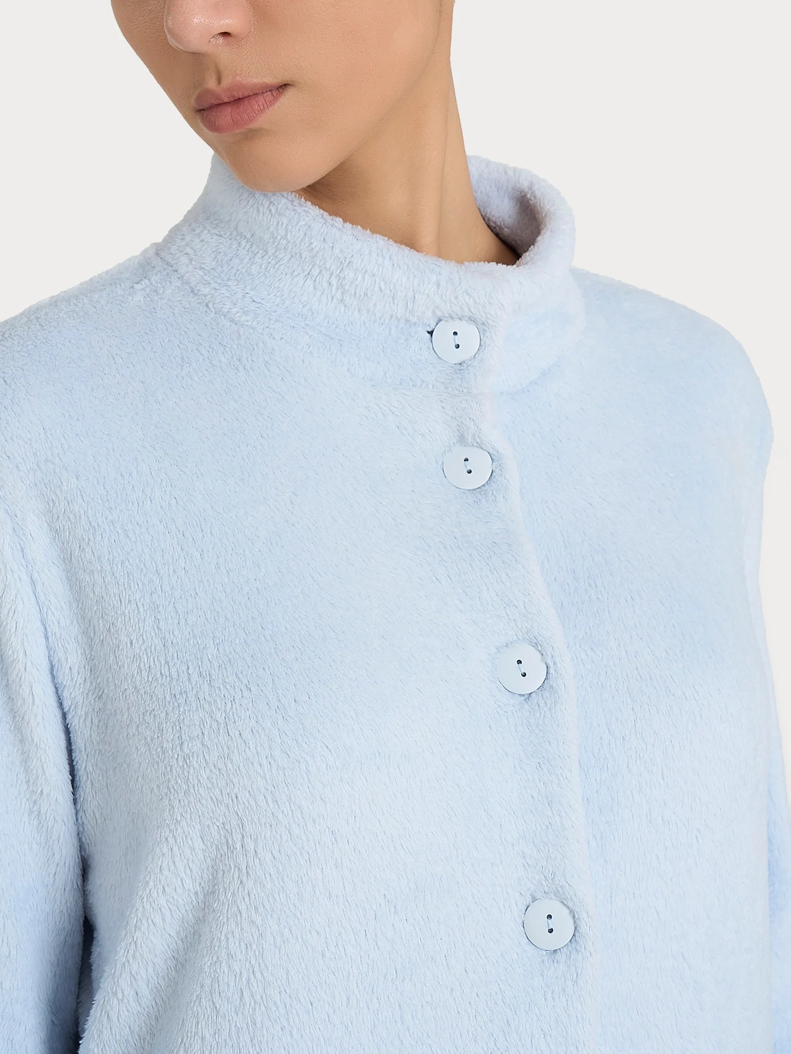 Pigiama aperto in Polar Fleece  - Xenon Blue - Image 3