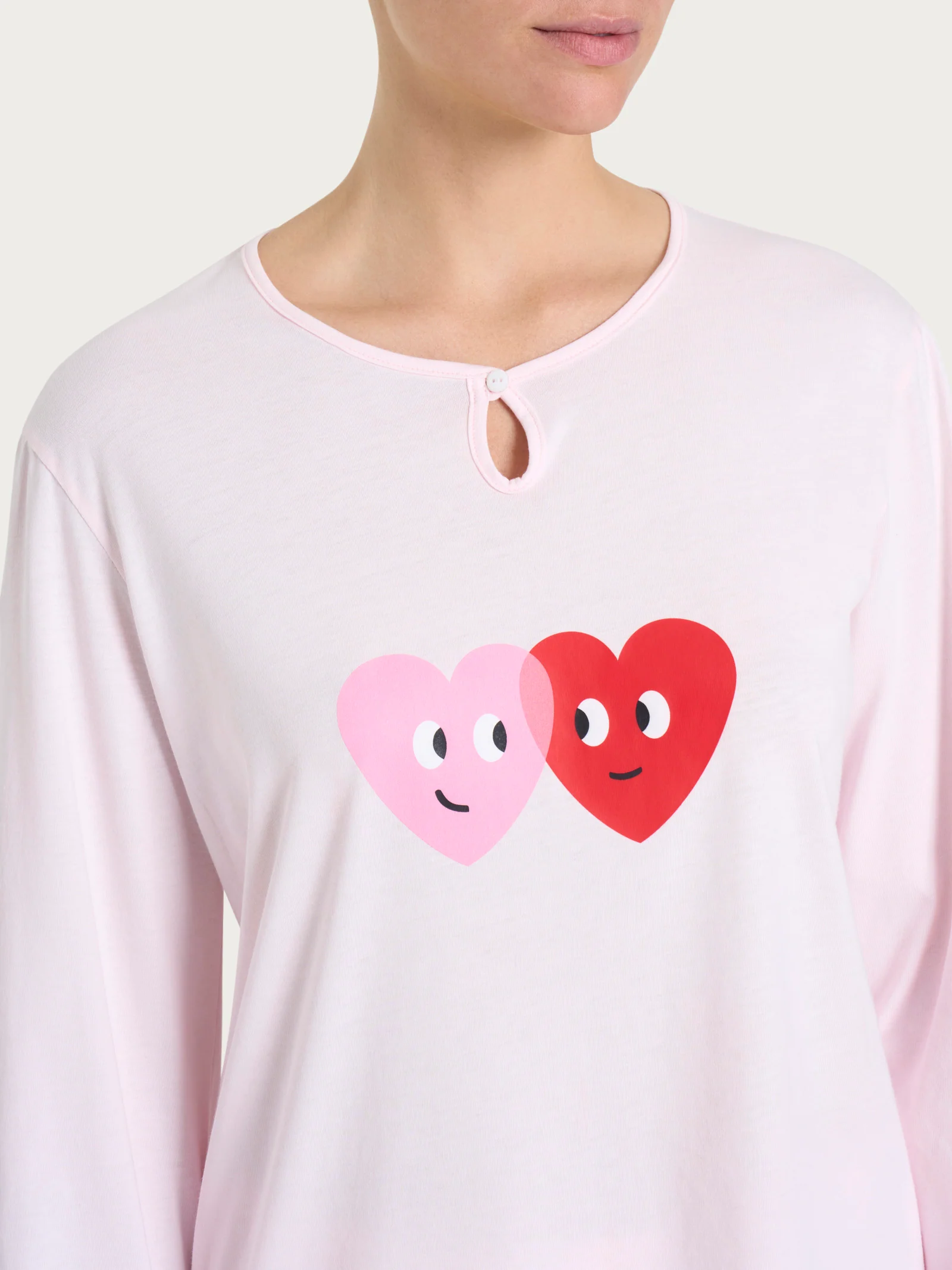Pigiama con scollo a goccia in Jersey di cotone - Fant. Pink a boo - Image 3