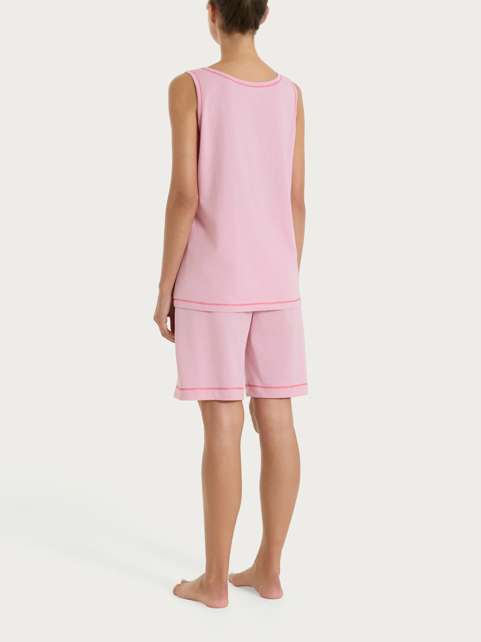 Pigiama corto smanicato in Jersey di Cotone - Cameo Pink - Image 2
