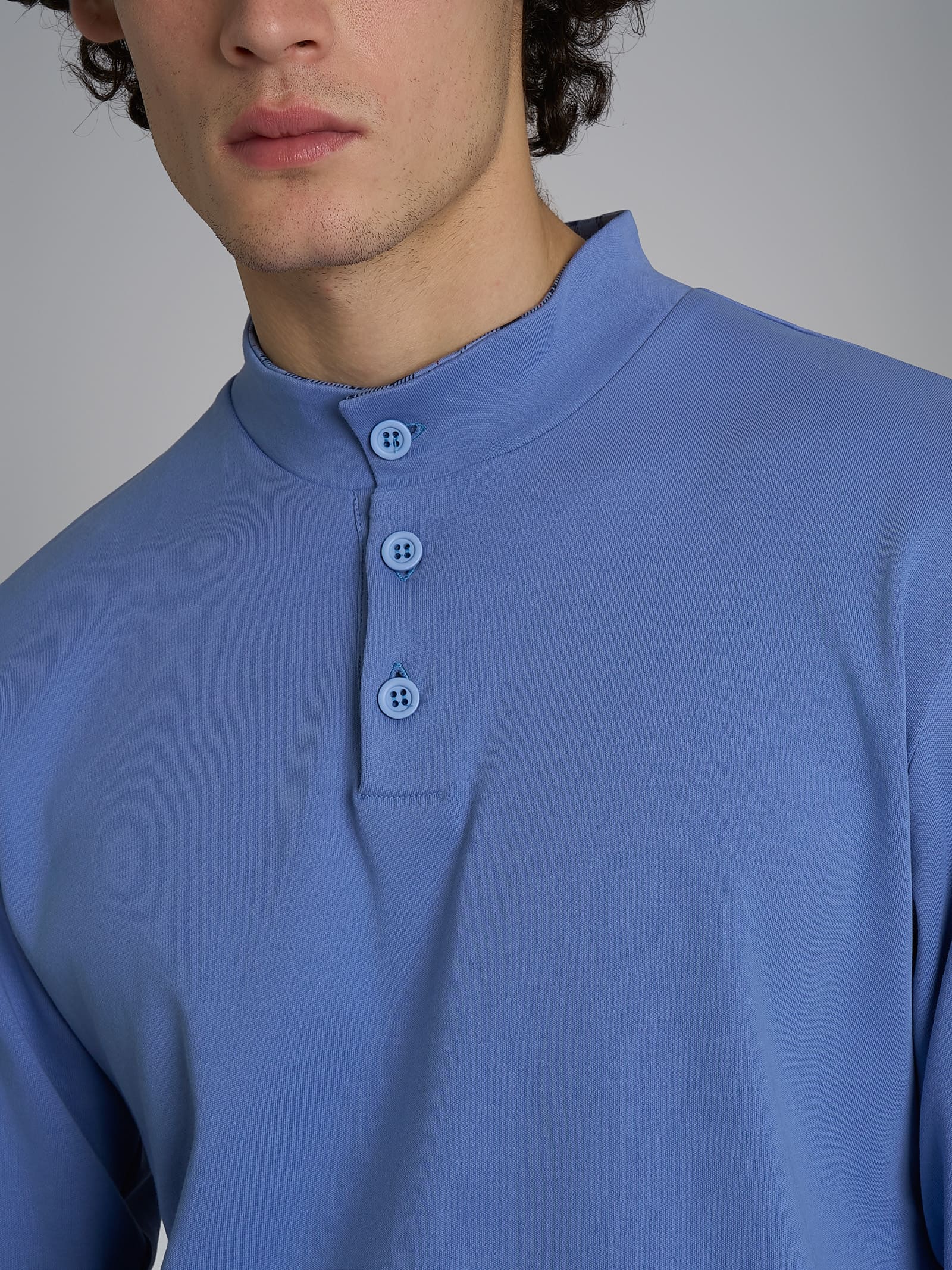Pigiama lupetto con fantasia tartan in interlock di cotone - Fant. Colony Blue Tartan - Image 3