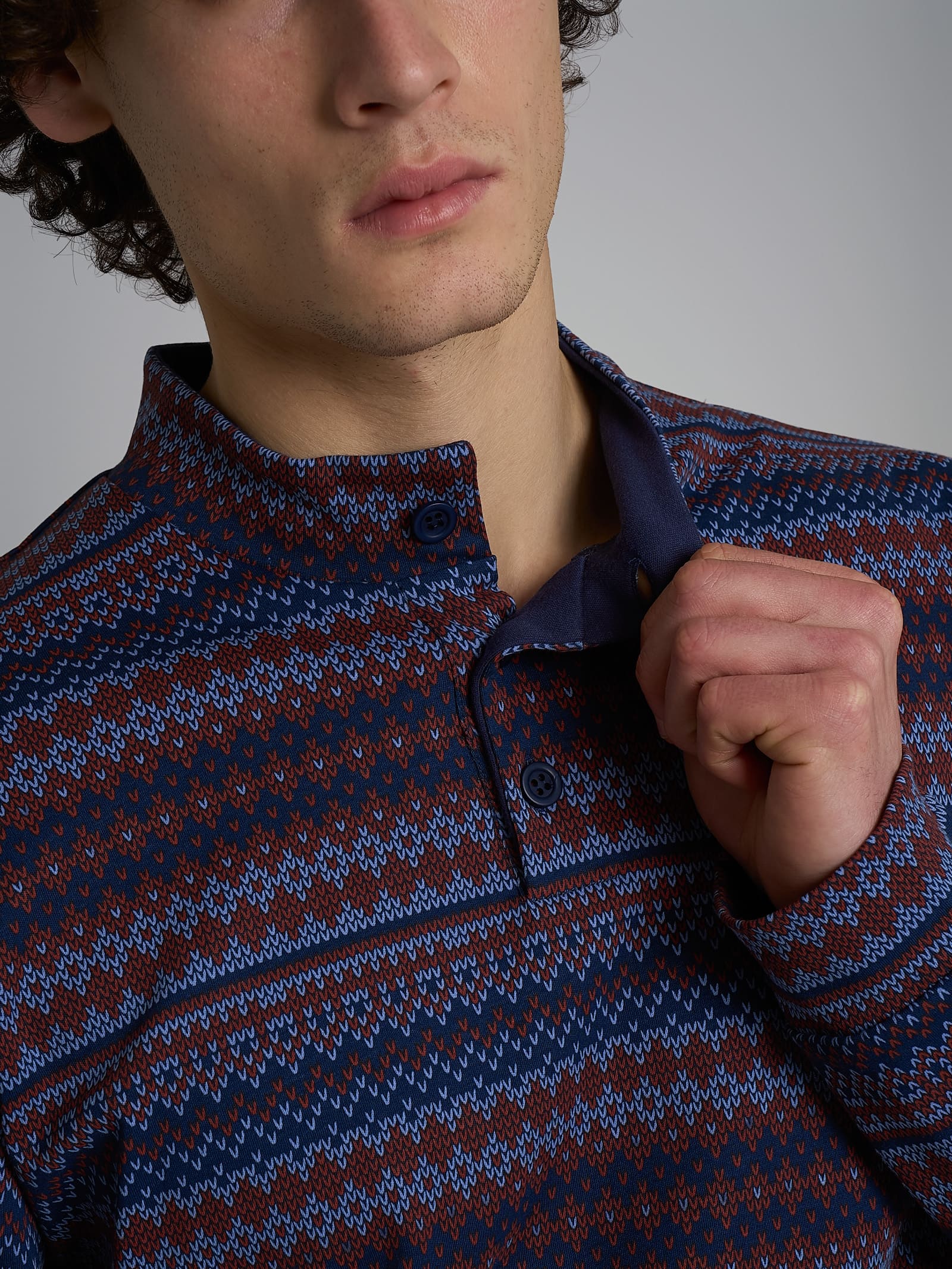 Pigiama lupetto con punto rasato in interlock di cotone - Fant. Colony Blue - Image 3