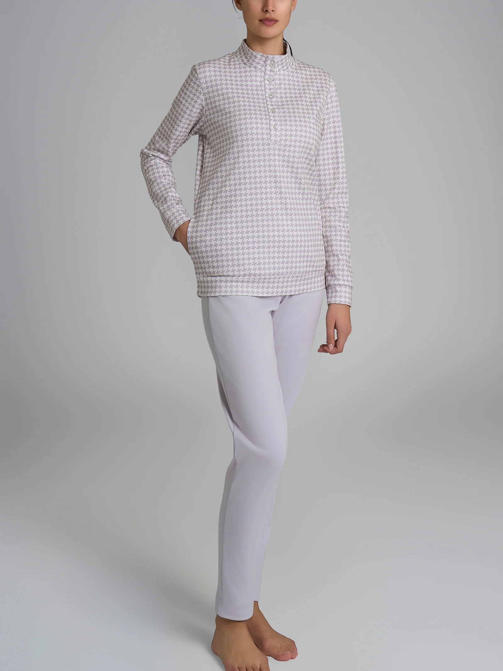 Pigiama lupetto in interlock di cotone - Fant. Lavender Blue Crocette