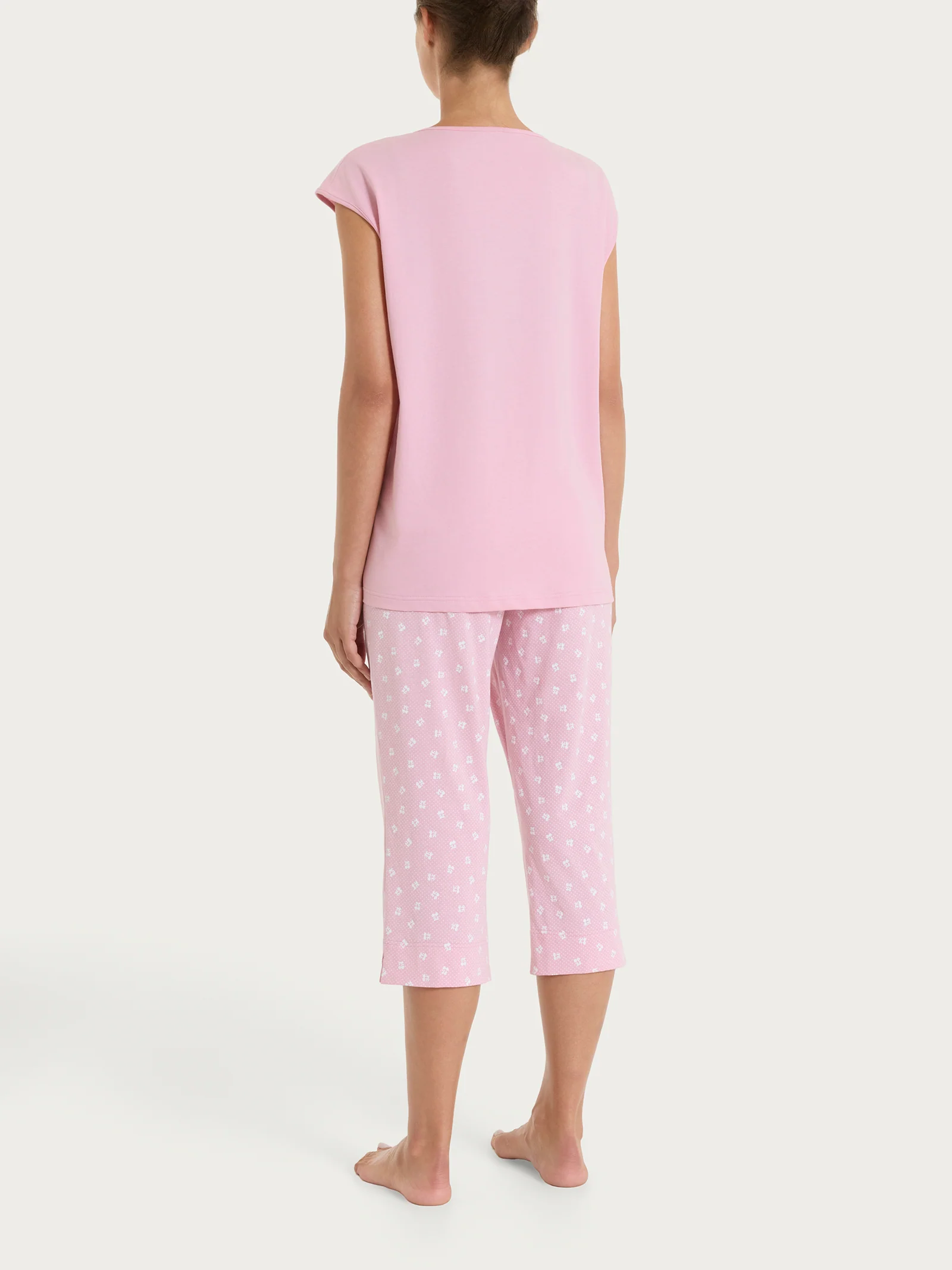 Pigiama pinocchietto con stampe in Jersey di Cotone - Fant. Cameo Pink - Image 2