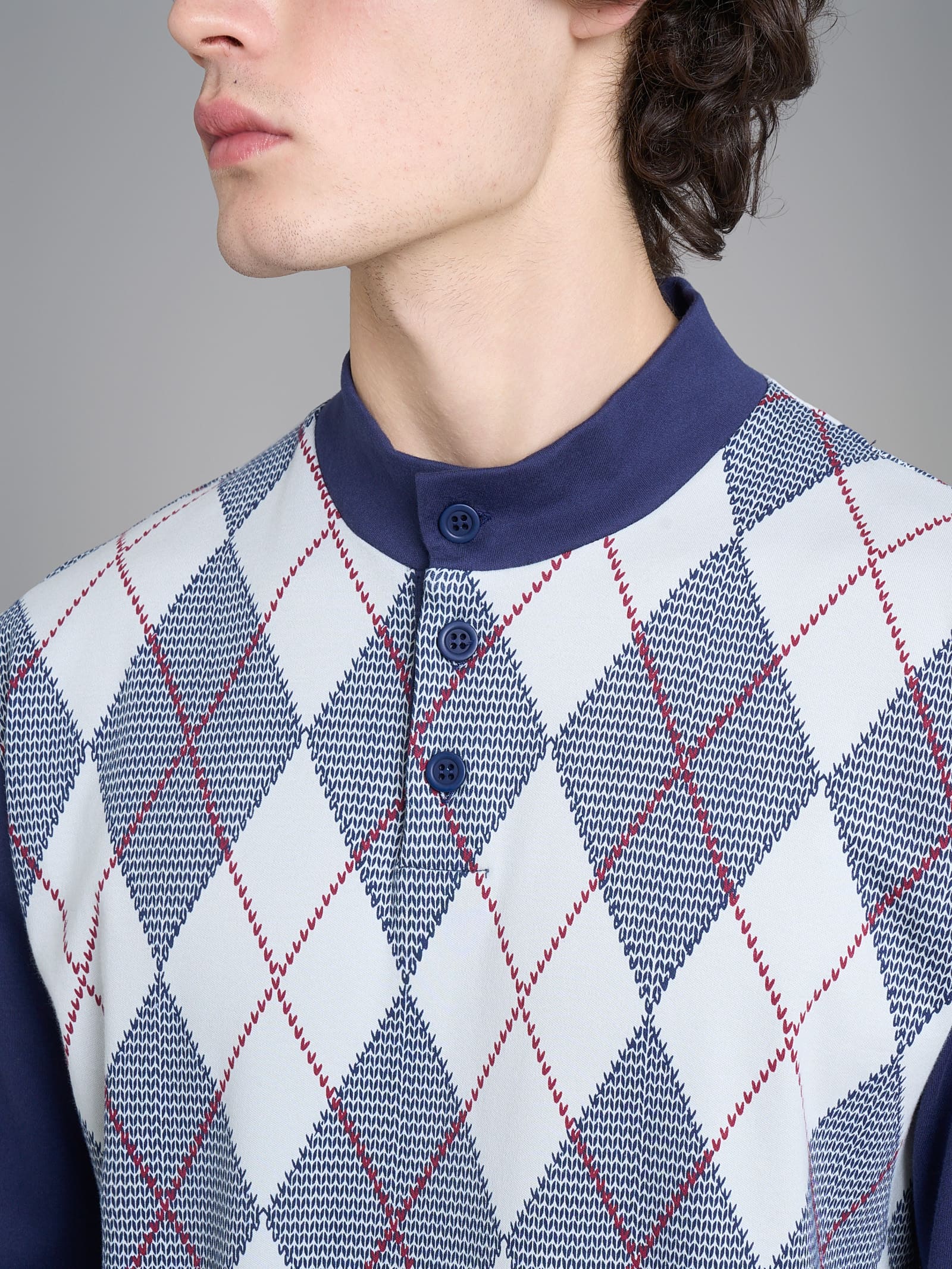 Pigiama tartan con collo lupetto in interlock di cotone - Fant. High-rise - Image 3