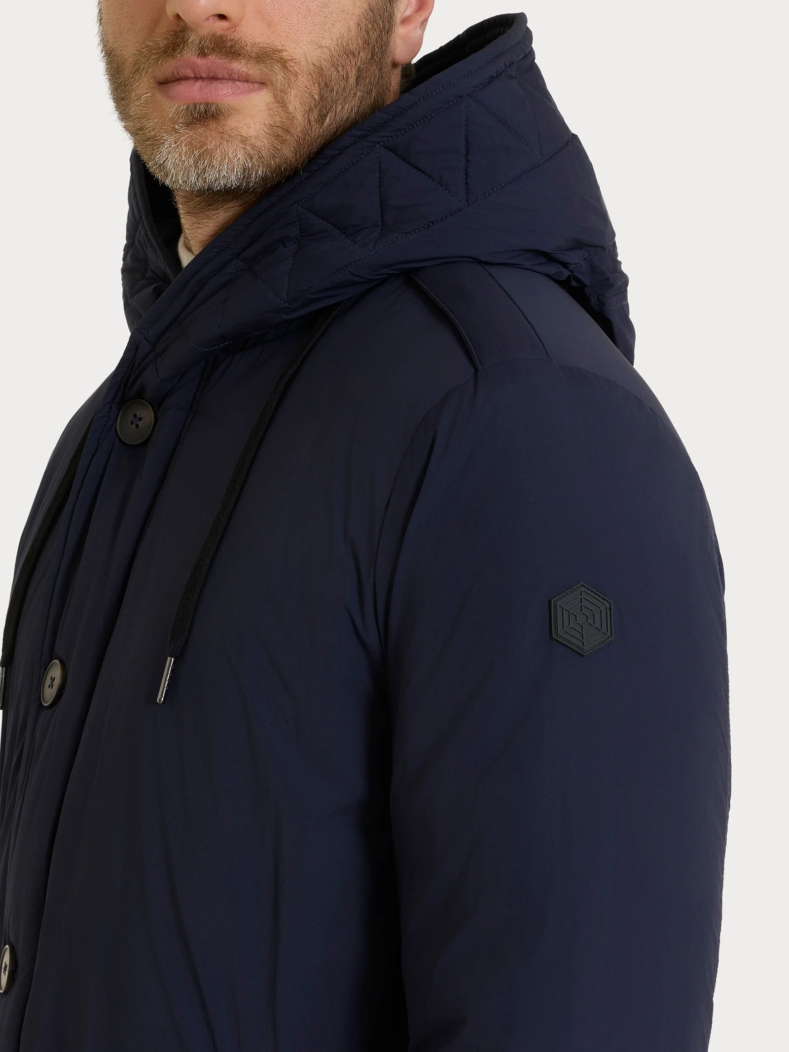 Piumerino Anorak imbottito in lana  - Navy - Image 6