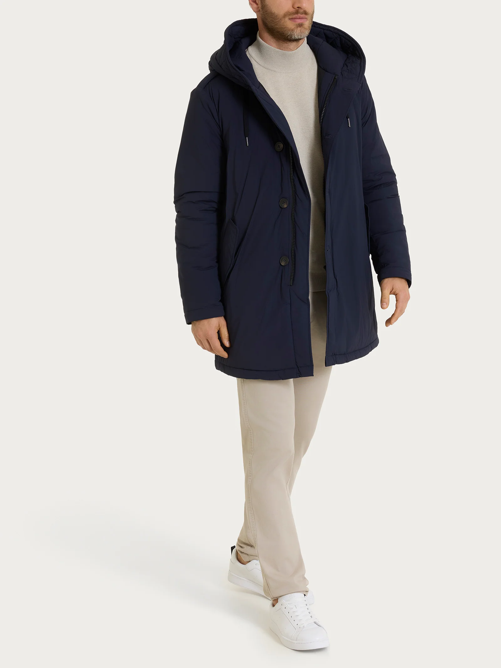 Piumerino Anorak imbottito in lana  - Navy - Image 9