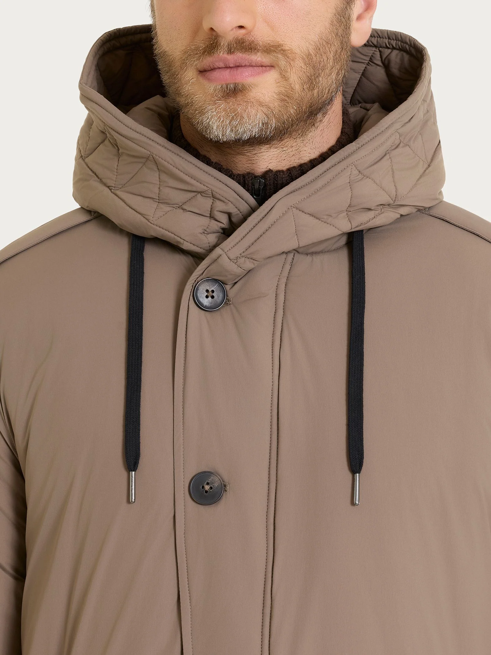 Piumerino Anorak imbottito in lana  - Fango - Image 3