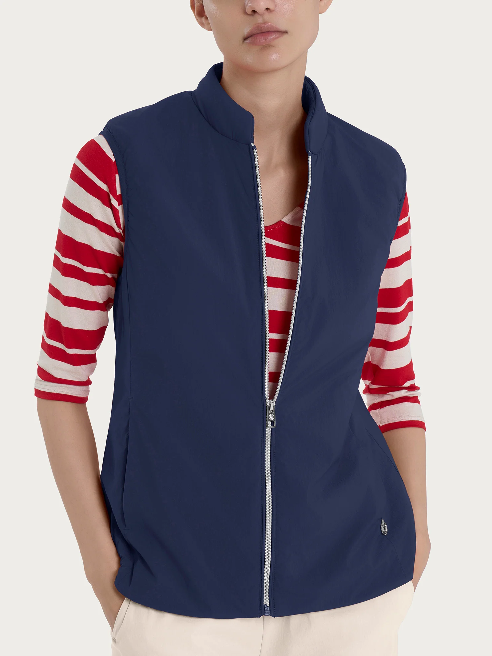 Piumerino smanicato 100 grammi  - Navy - Image 3