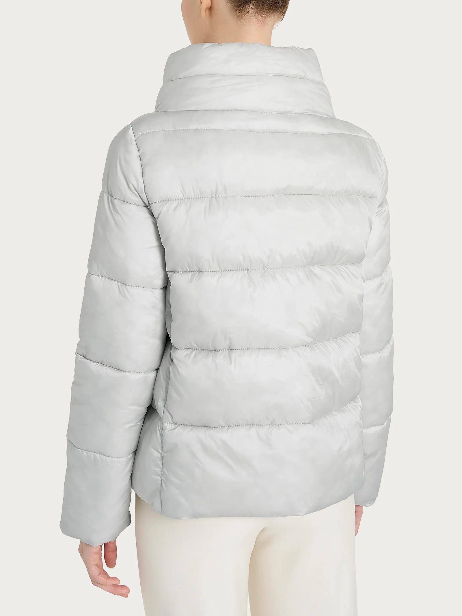 Piumino con collo alto in Vegan Down - Dawn Blue - Image 2