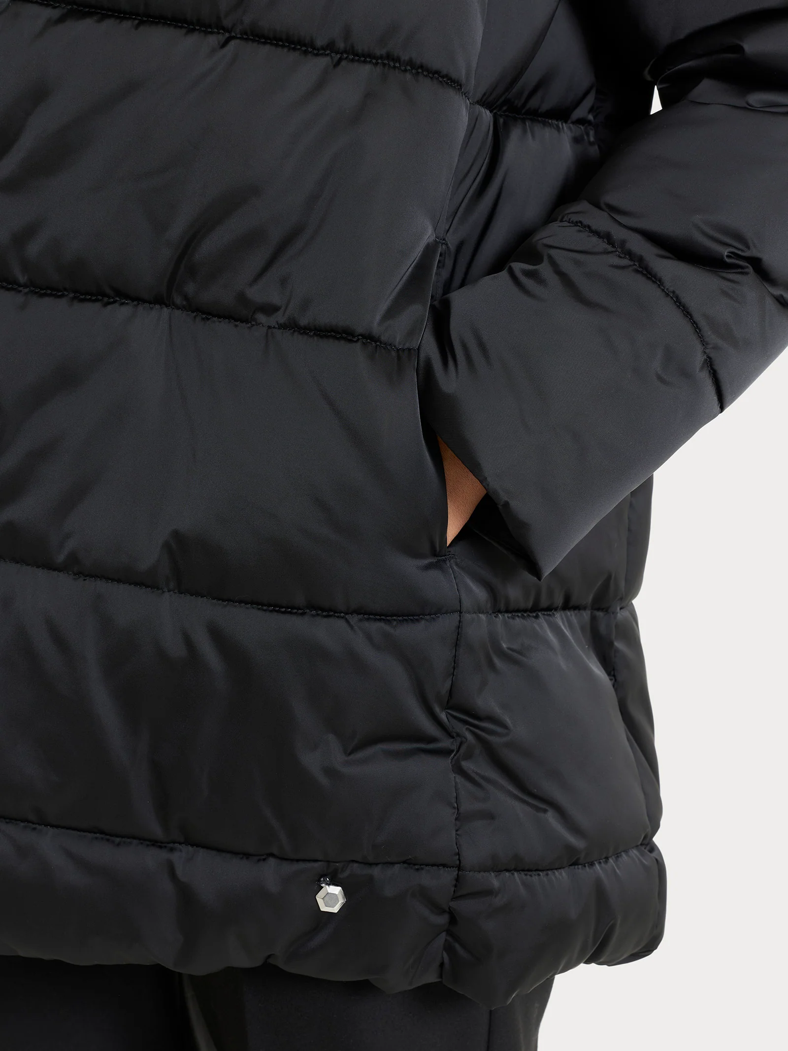 Piumino con Vegan Fur interna removibile - Nero - Image 3