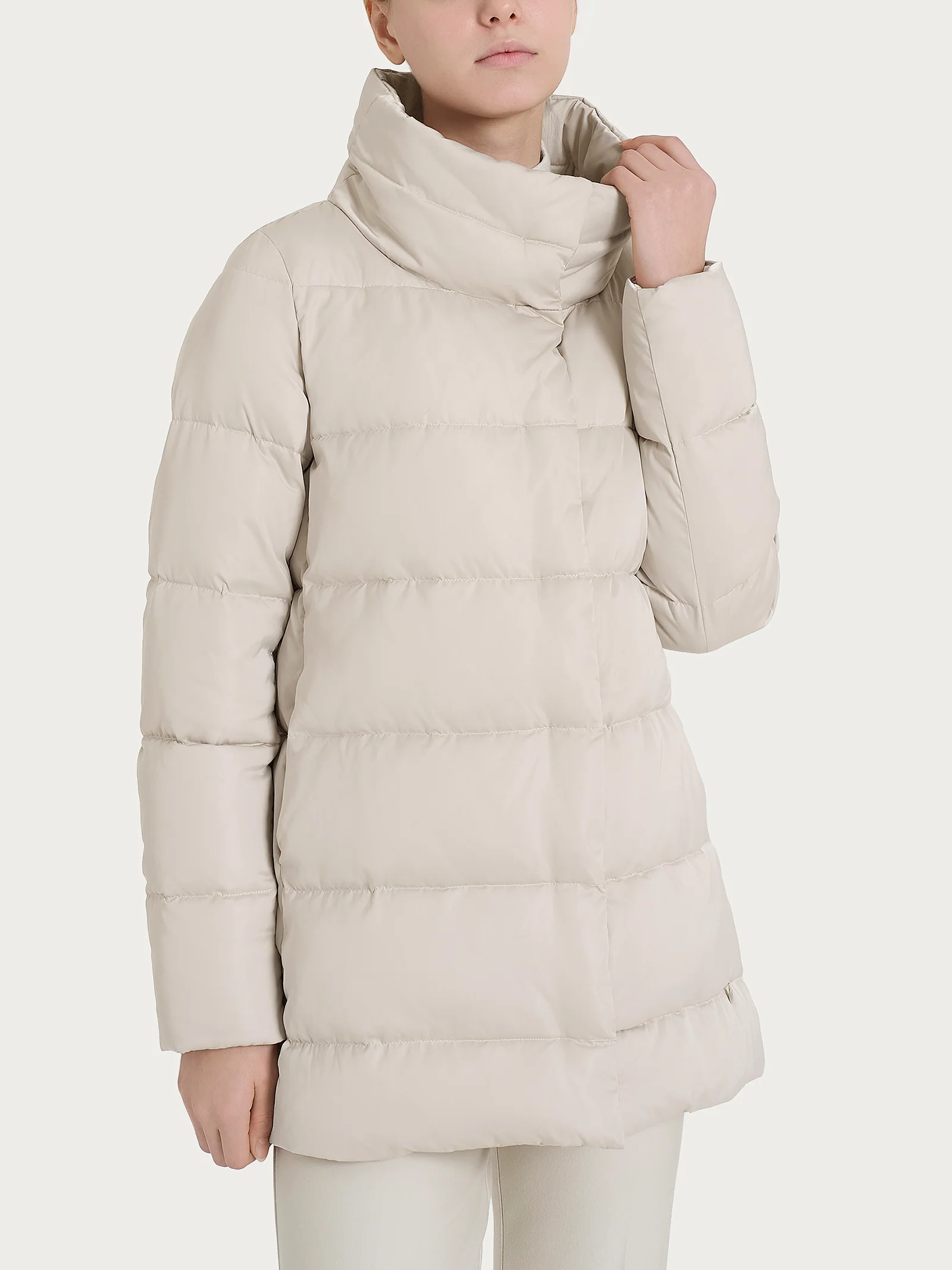 Piumino con Vegan Fur interna removibile - Champignon - Image 3