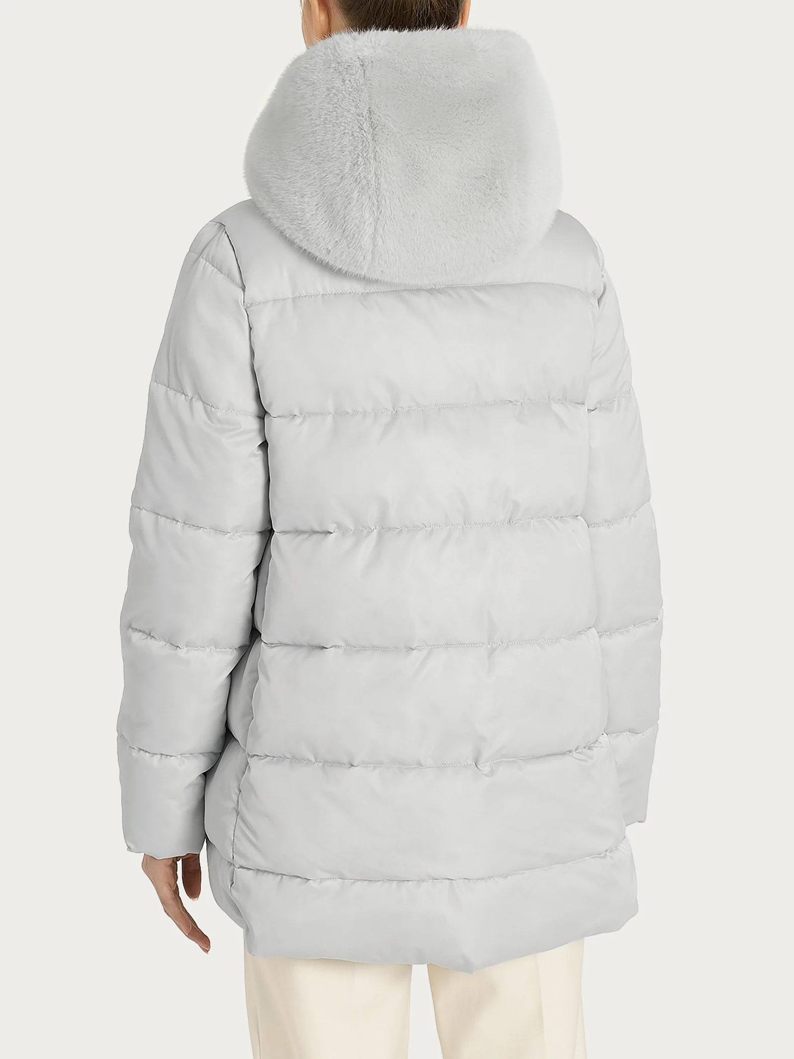 Piumino con Vegan Fur interna removibile - Dawn Blue - Image 3