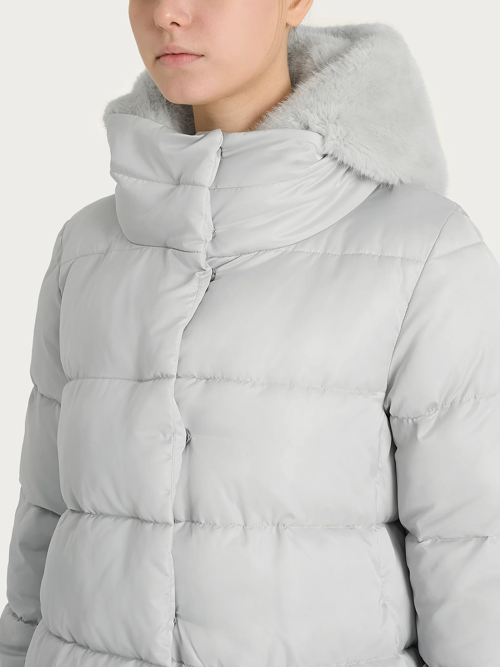 Piumino con Vegan Fur interna removibile - Dawn Blue - Image 5